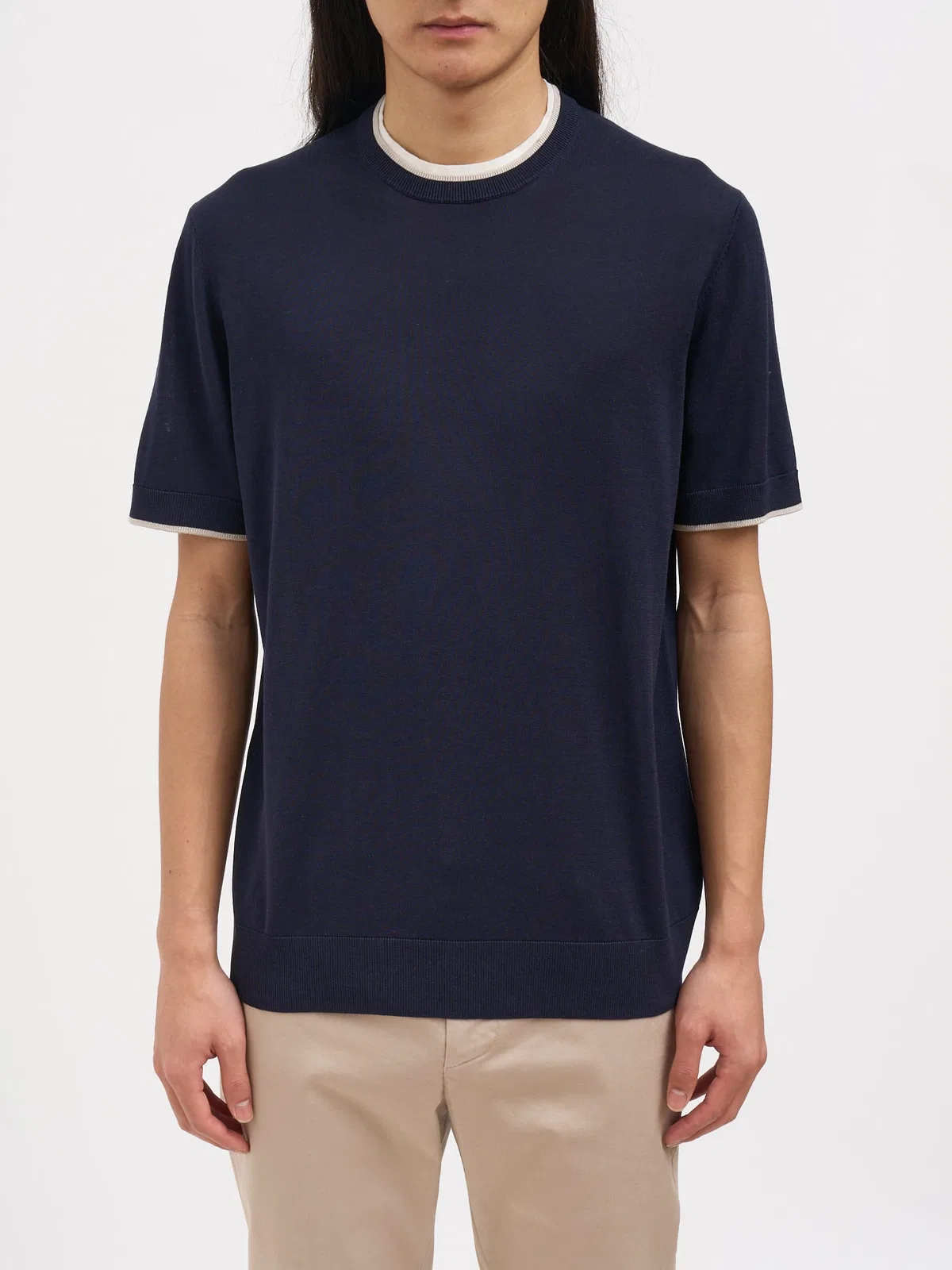Paolo Pecora Crew Neck Silk Sweater
