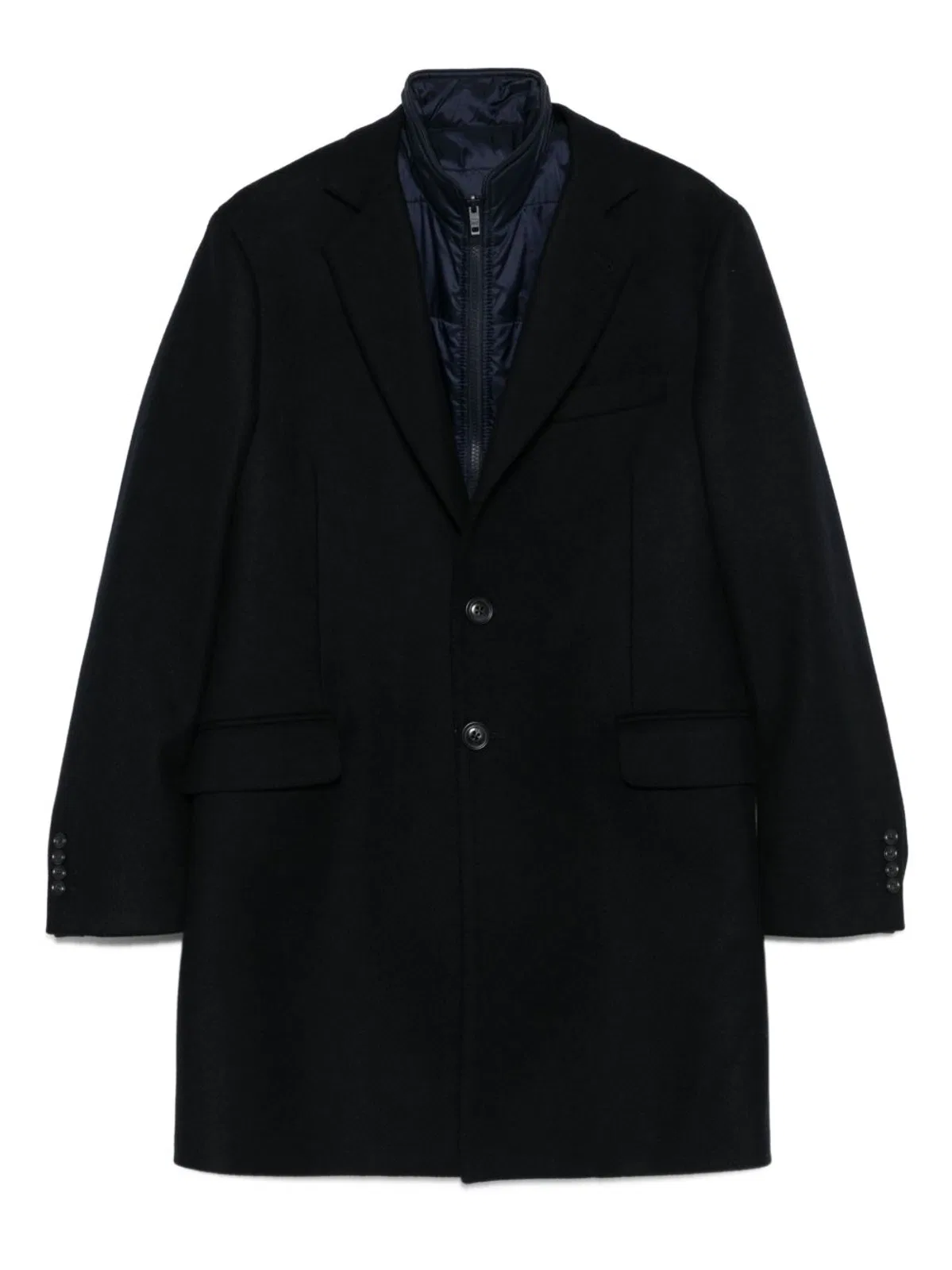 Fay Navy Blue Nylon Layered Jacket