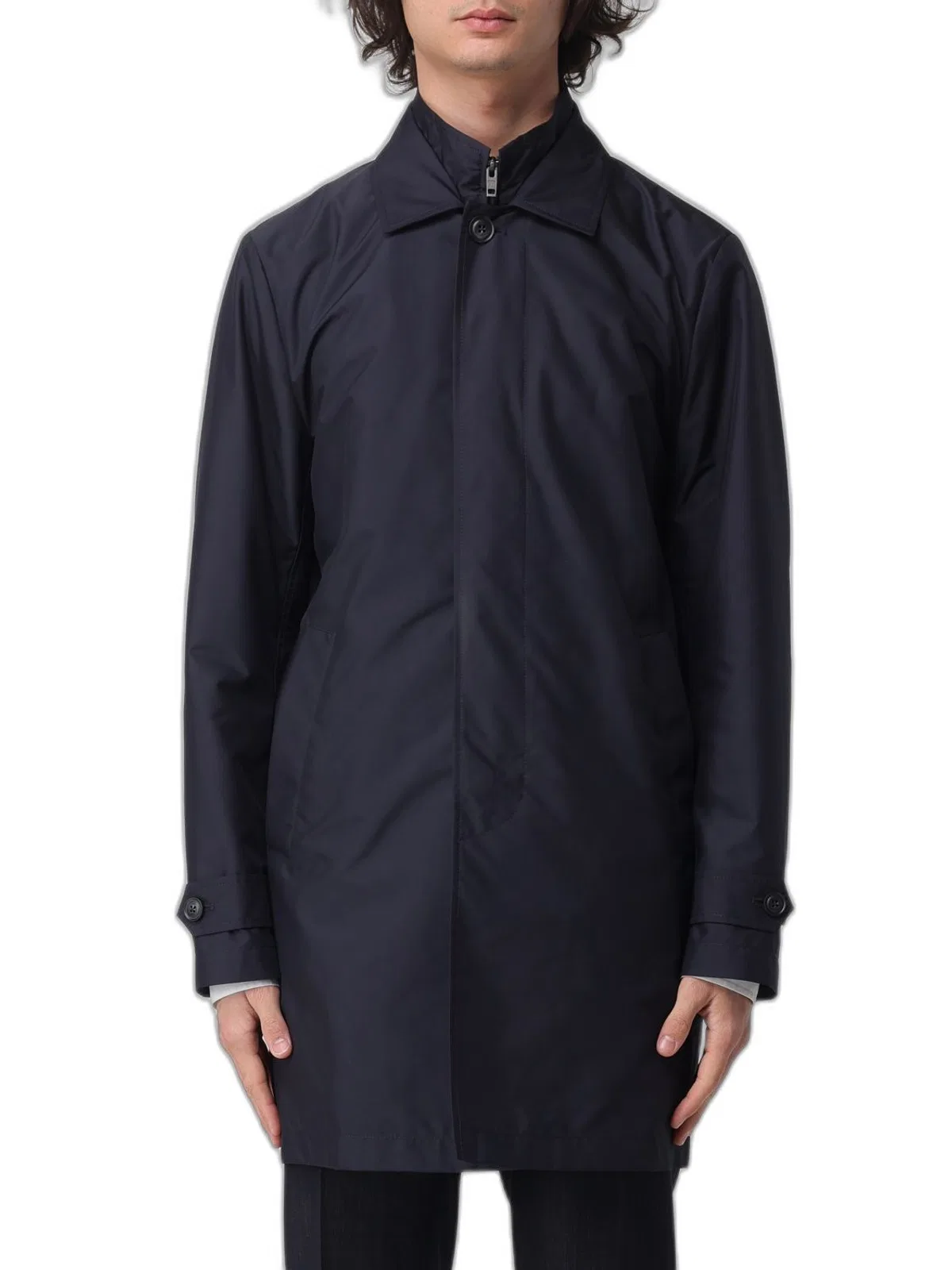 Fay Morning Coat In Water-Repellent Technica