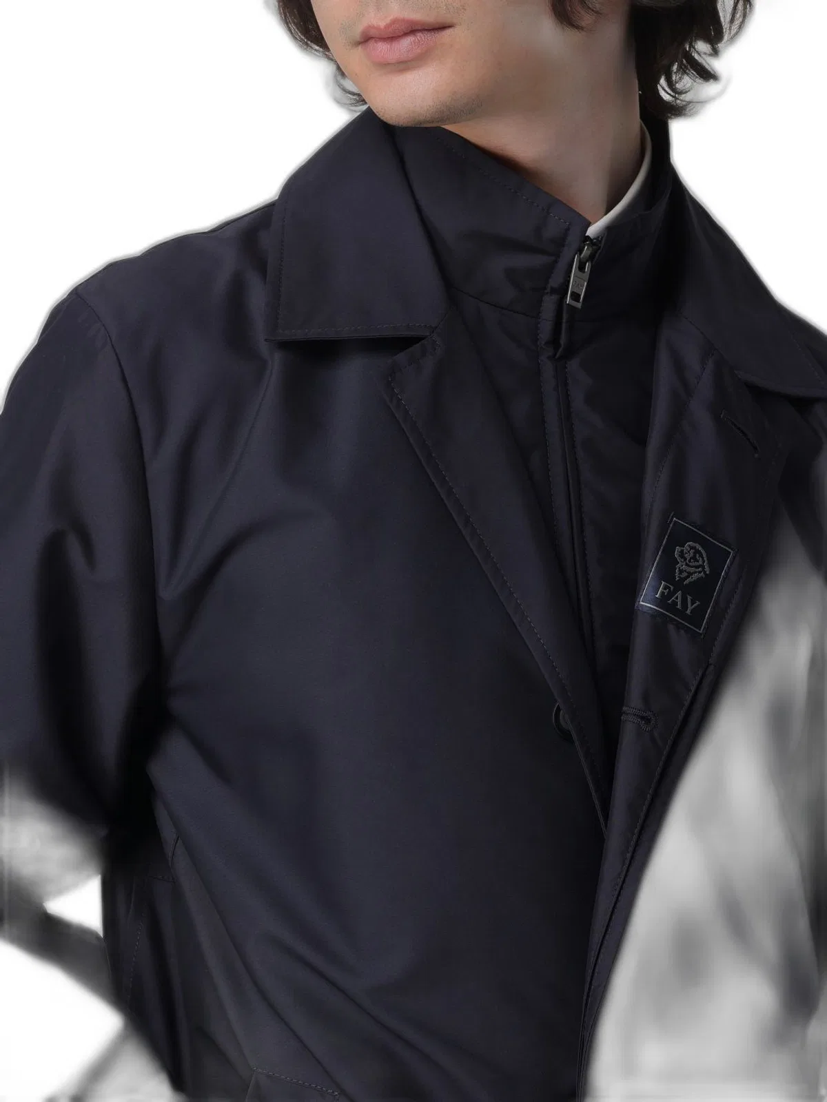 Fay Morning Coat In Water-Repellent Technica