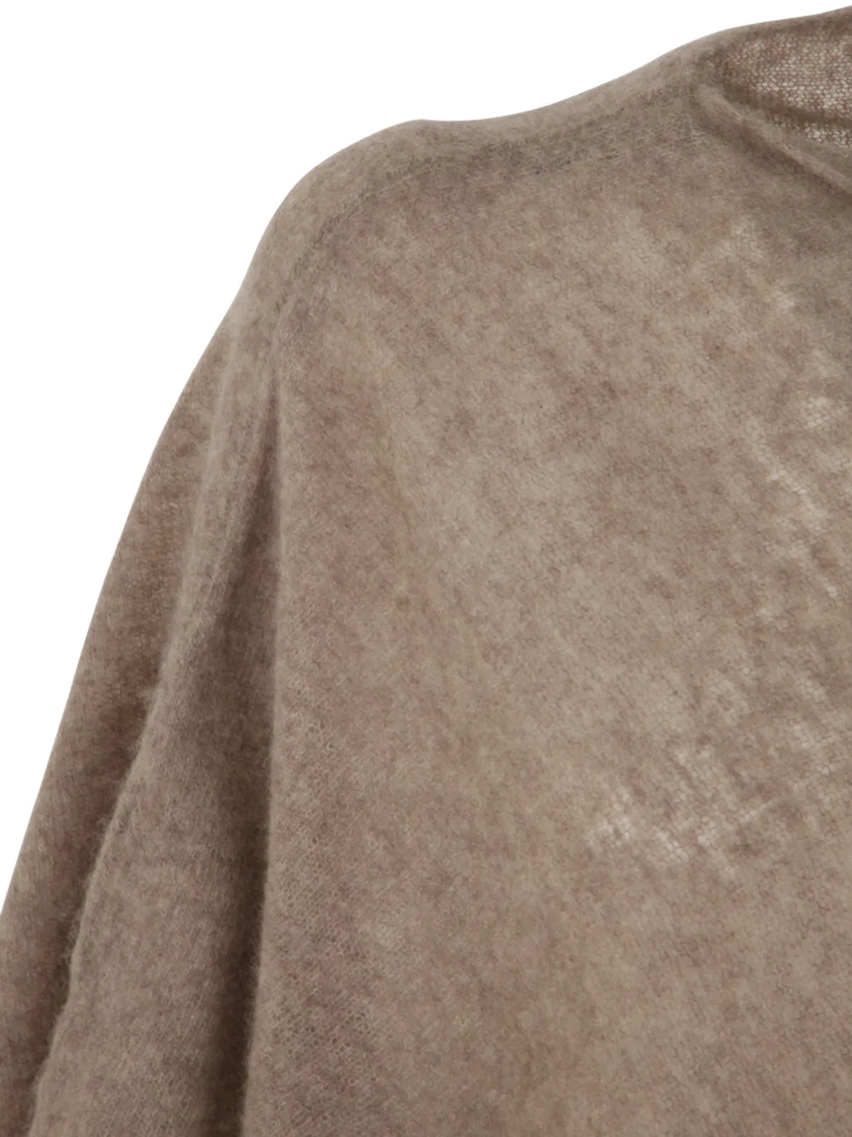Mirror In The Sky Open Knitted Poncho Melange