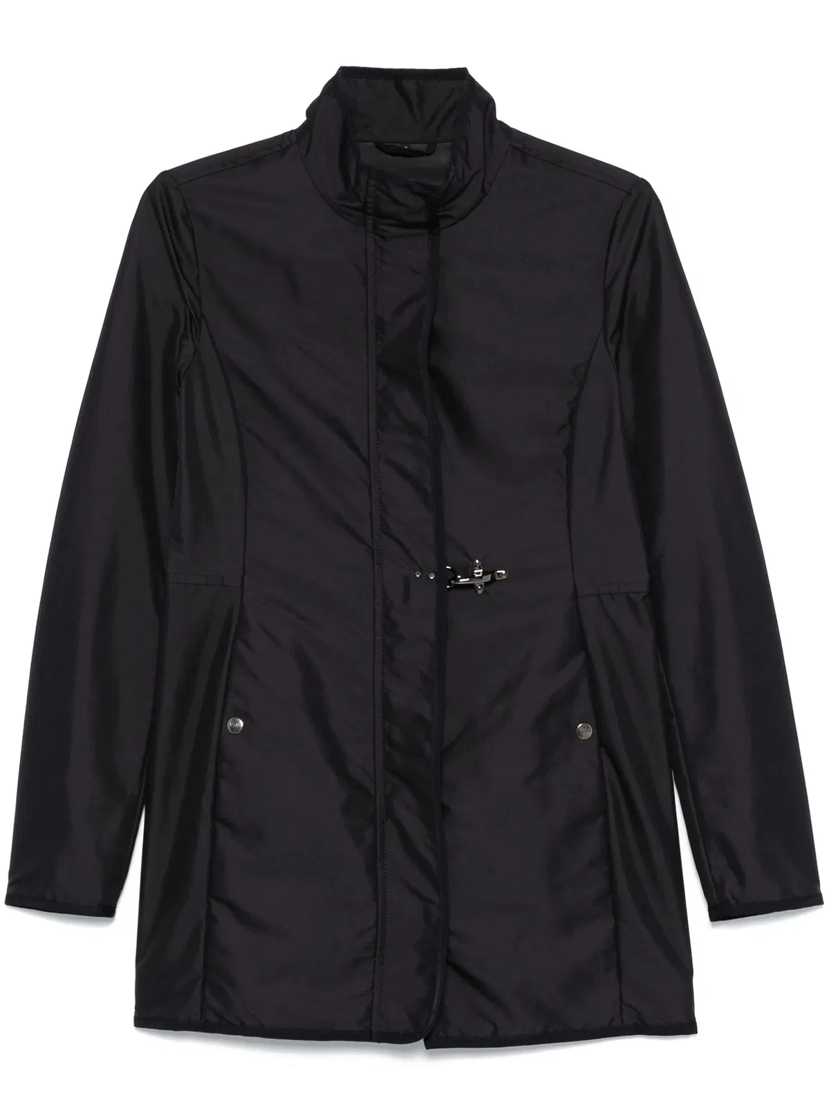 Fay Short Blue Polyester Coat