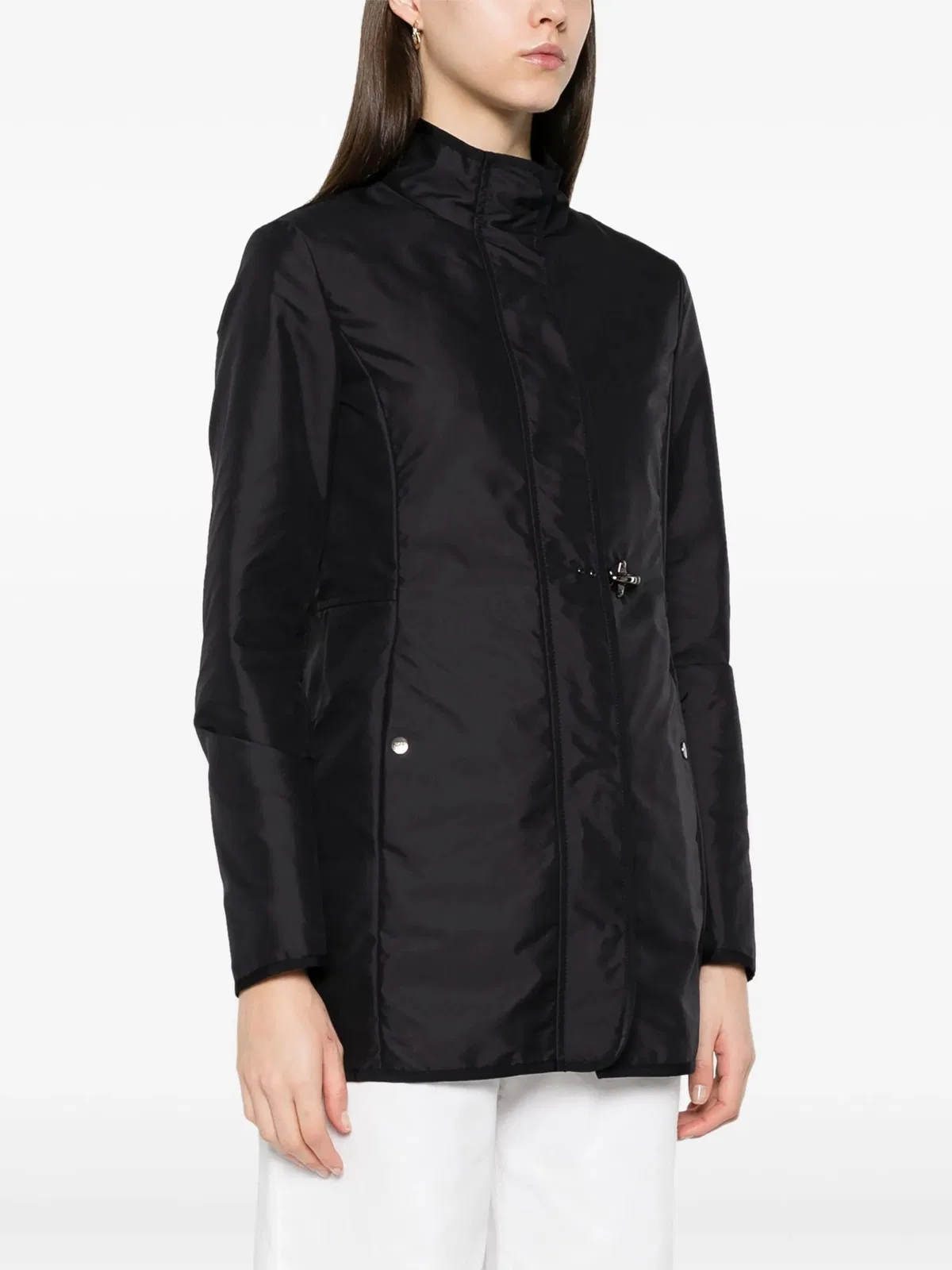 Fay Short Blue Polyester Coat