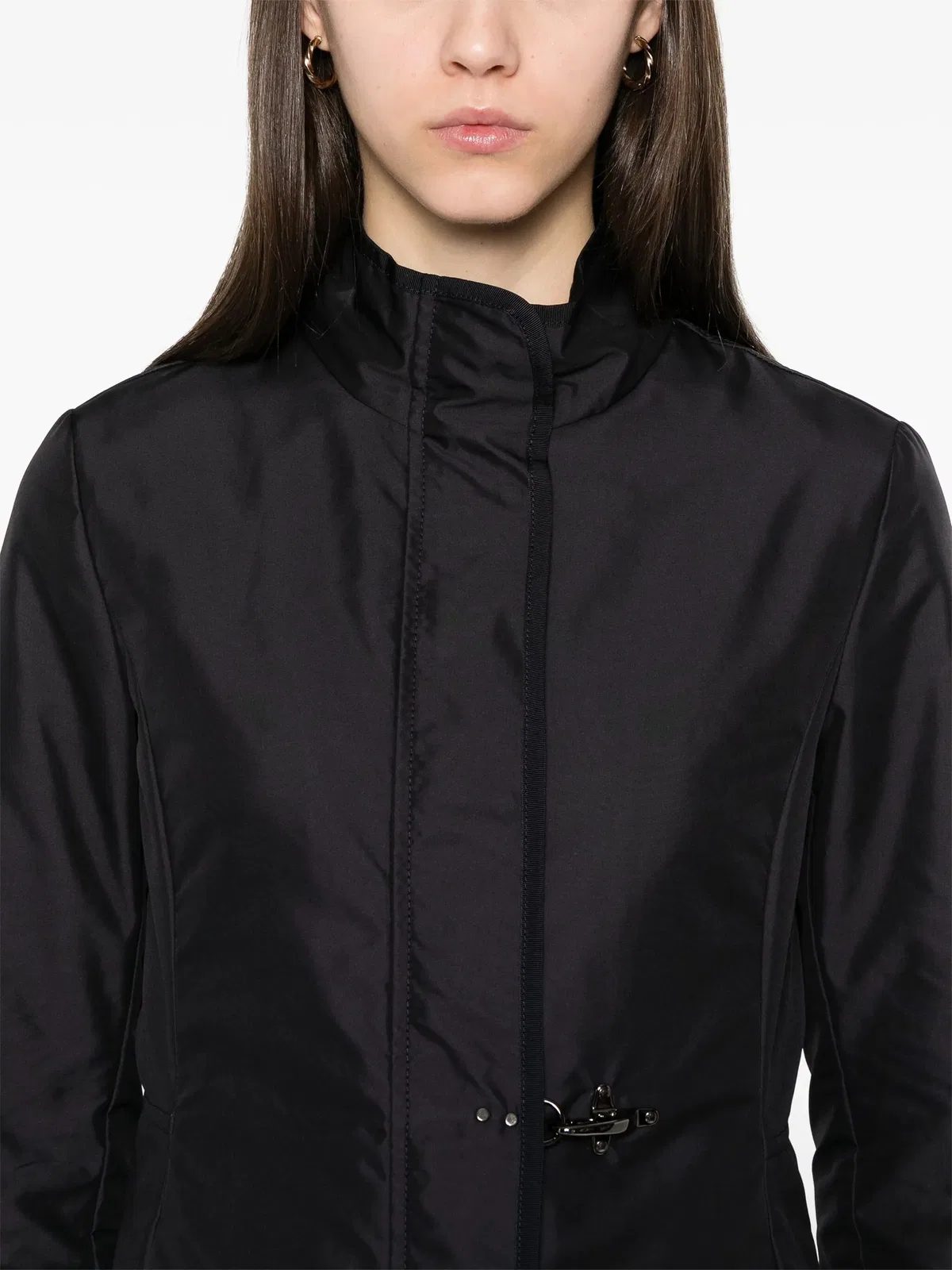 Fay Short Blue Polyester Coat