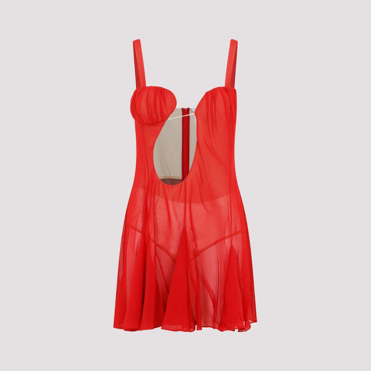 Nensi Dojaka Asymmetrical Panel Godet Mini Dress
