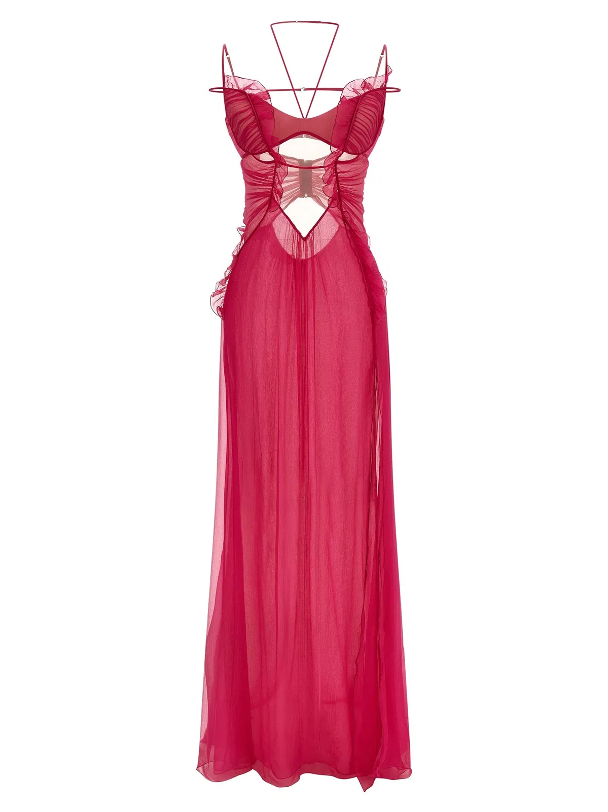 Nensi Dojaka 'Frilled Gown With Cutouts' Dress