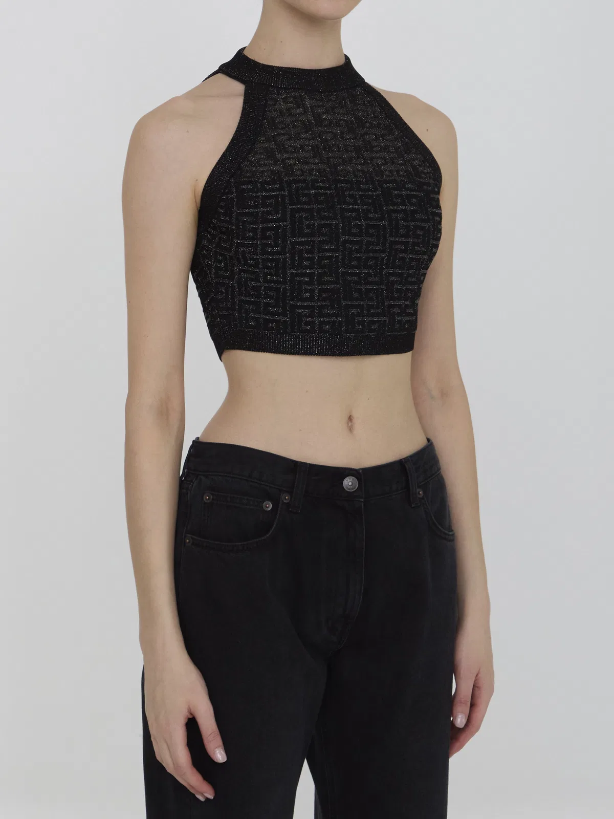 Balmain Pb Labyrinth Knit Top