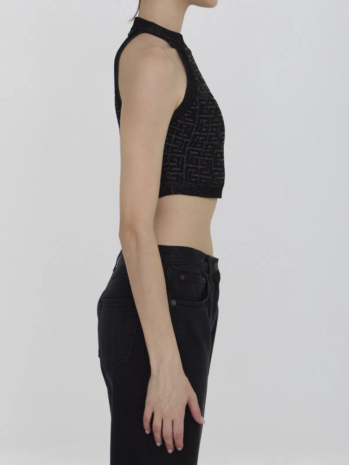 Balmain Pb Labyrinth Knit Top