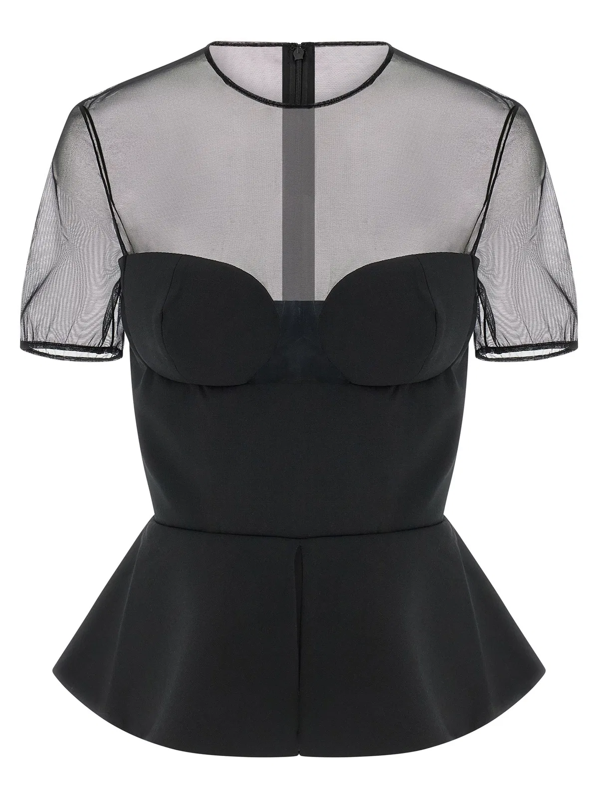 Nensi Dojaka 'Tailored Bustier With Sheer Neckline' T