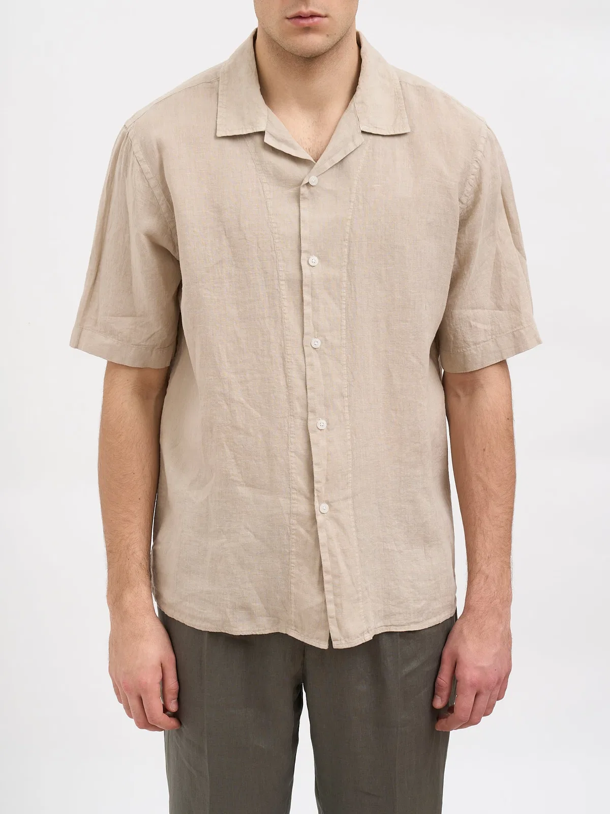Daniele Alessandrini Linen Bowling Shirt