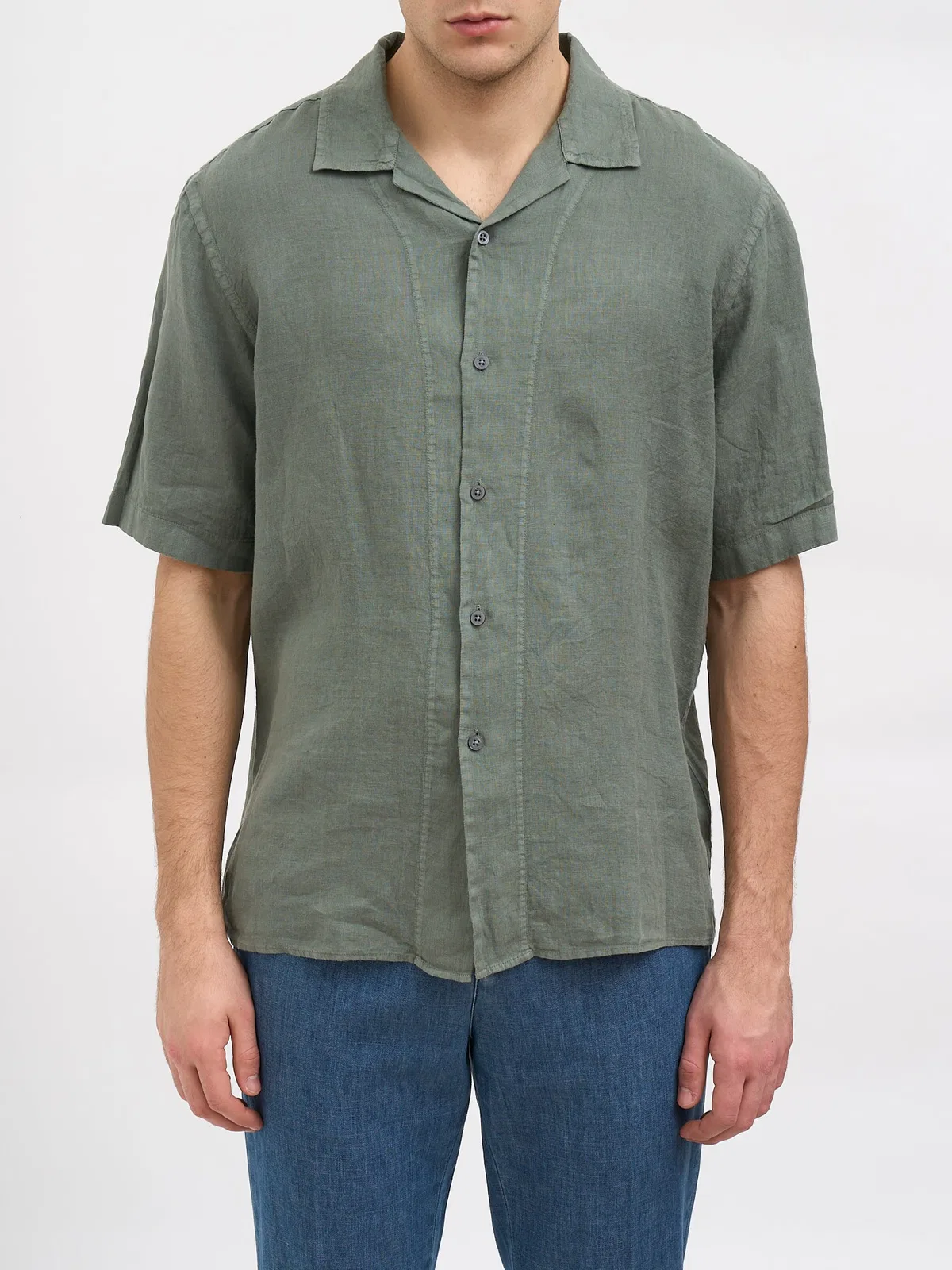 Daniele Alessandrini Linen Bowling Shirt