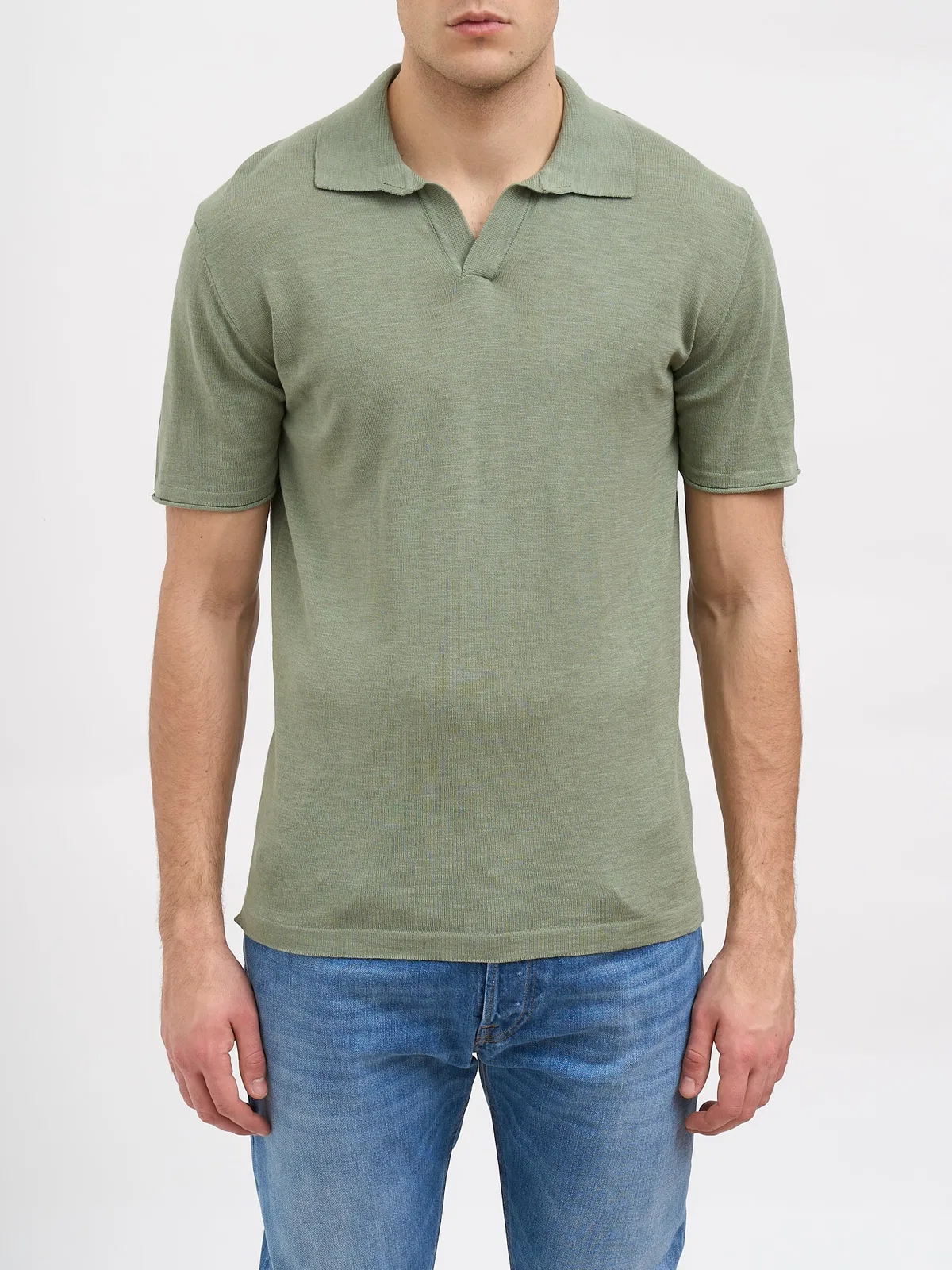 Daniele Alessandrini Cotton And Linen Polo Shirt