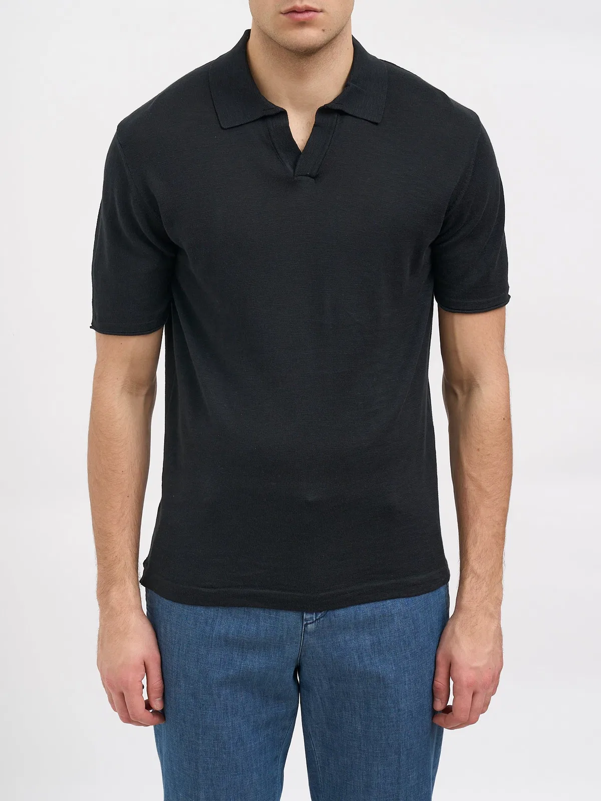 Daniele Alessandrini Cotton And Linen Polo Shirt