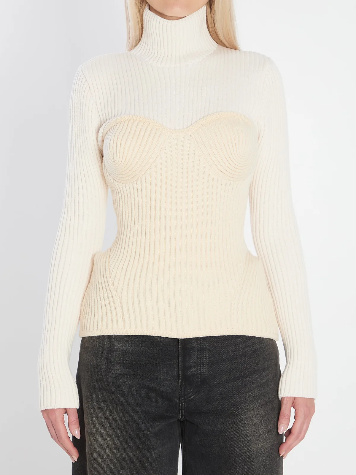 Jean Paul Gaultier Ribbed Knit Pullover