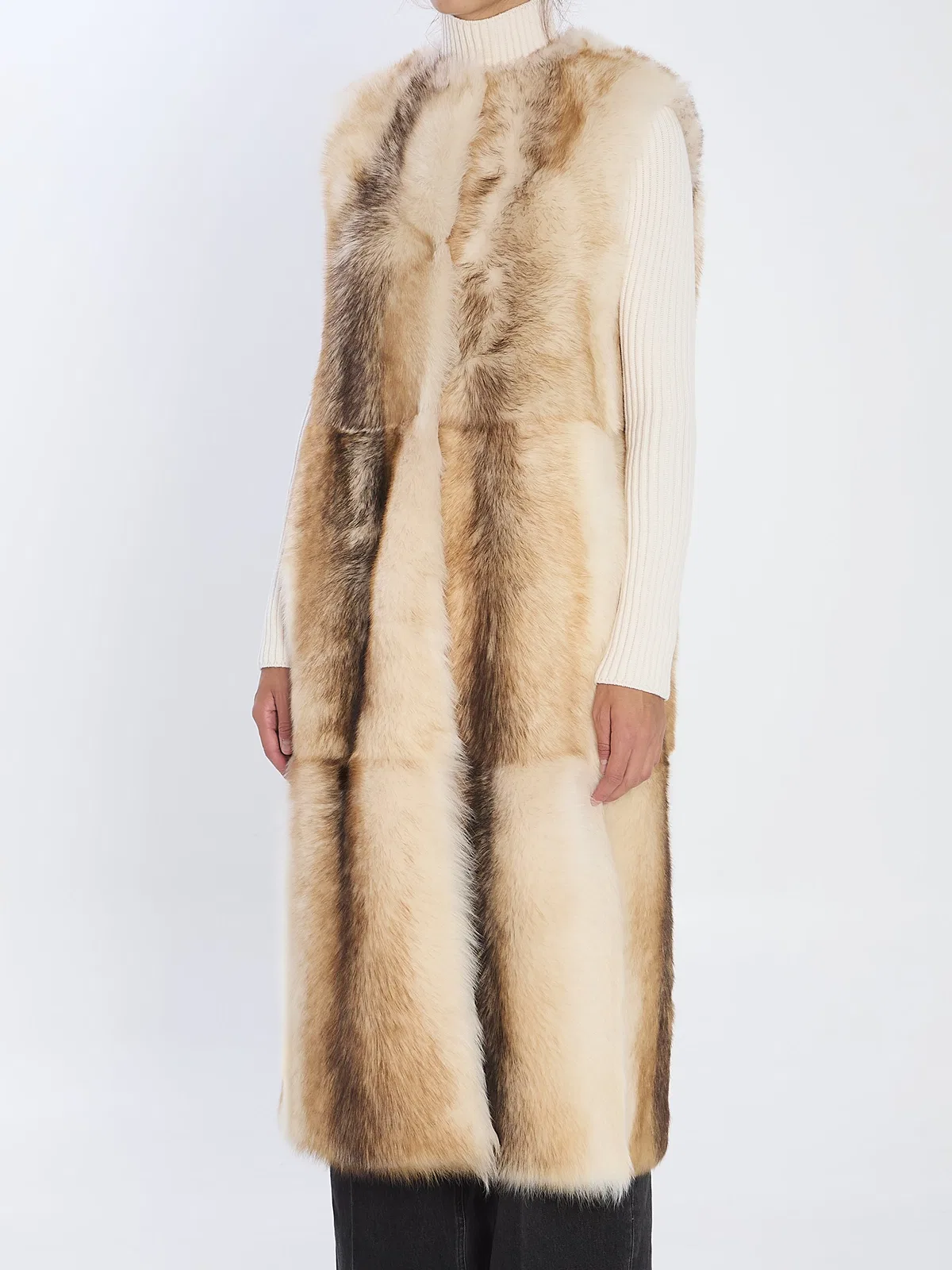 Yves Salomon Long Lamb Fur Vest