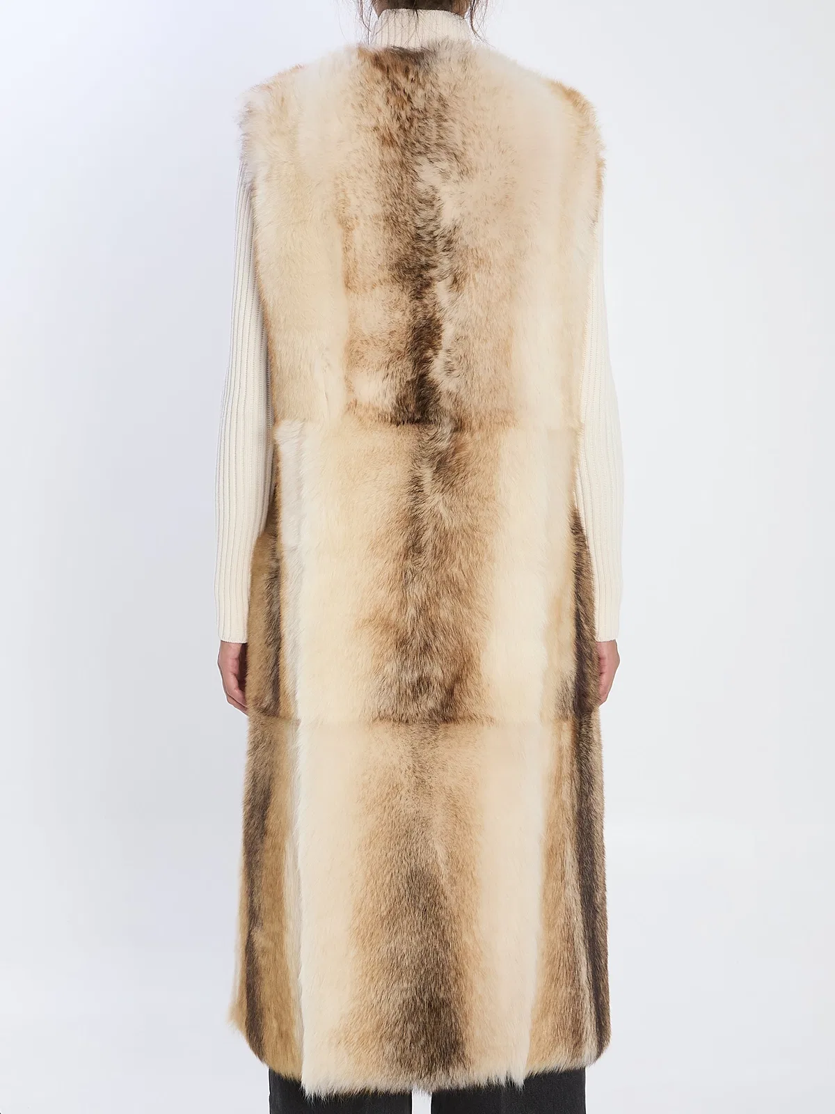 Yves Salomon Long Lamb Fur Vest