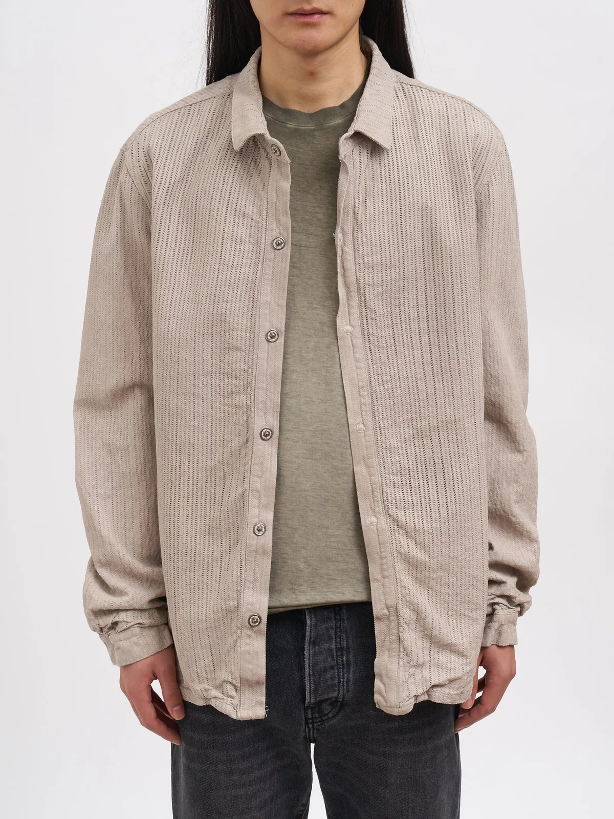 Giorgio Brato Perforated Leather Shirt