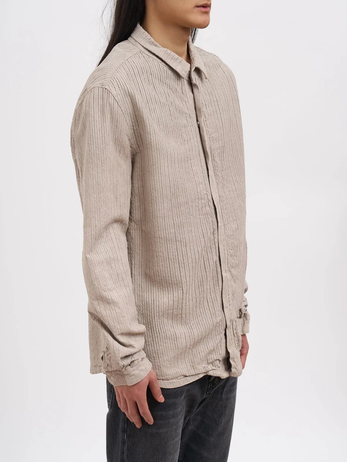 Giorgio Brato Perforated Leather Shirt