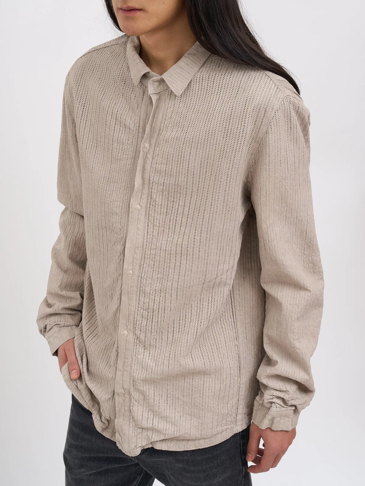 Giorgio Brato Perforated Leather Shirt