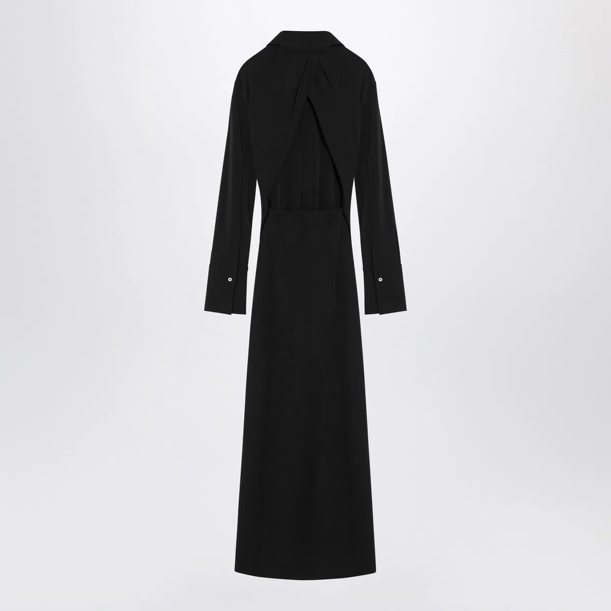 Sportmax Black Shirt Dress In Viscose Jersey