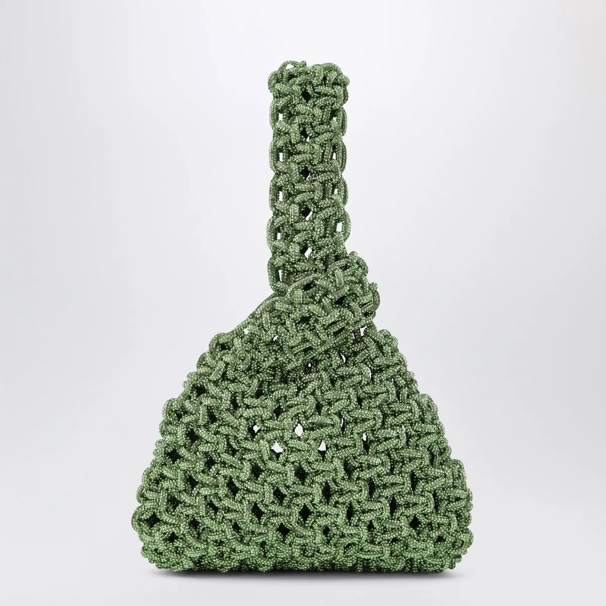 Hibourama Niky Apple Green Jewel Bag With Crystals