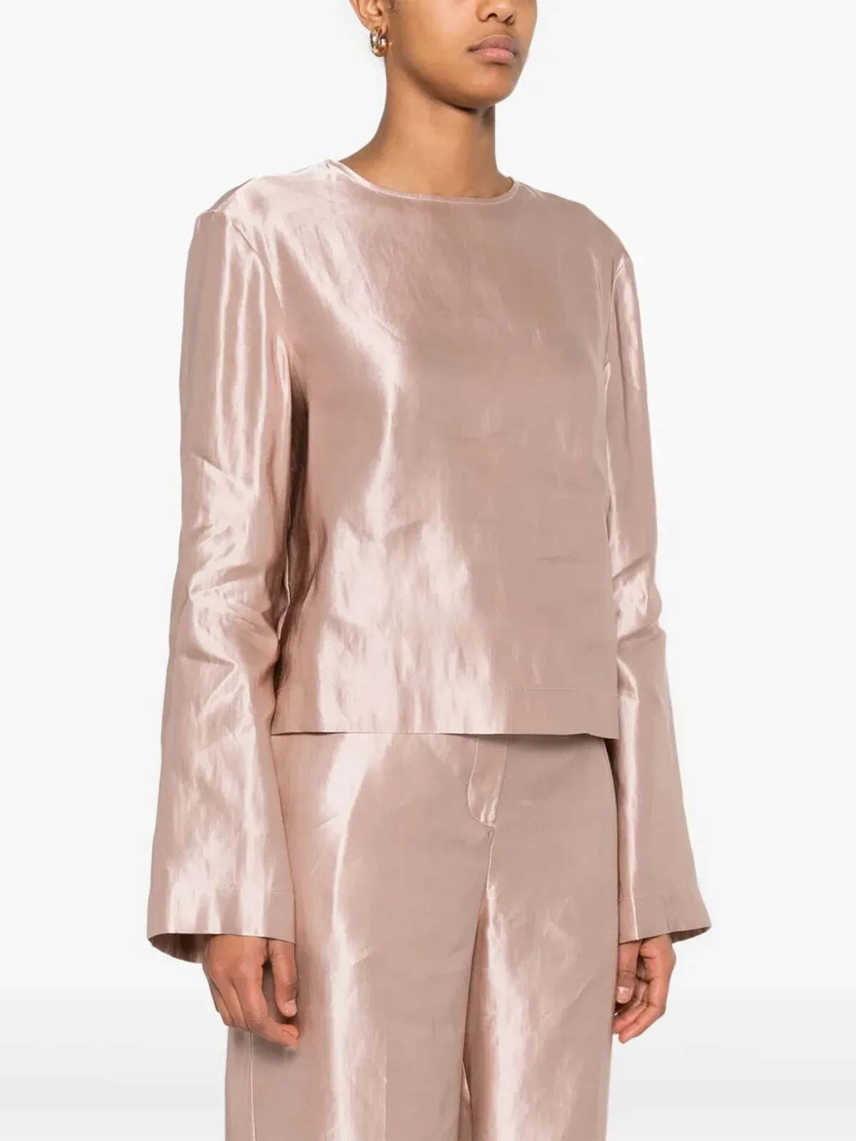 Loulou Studio Nino Round Neck Blouse