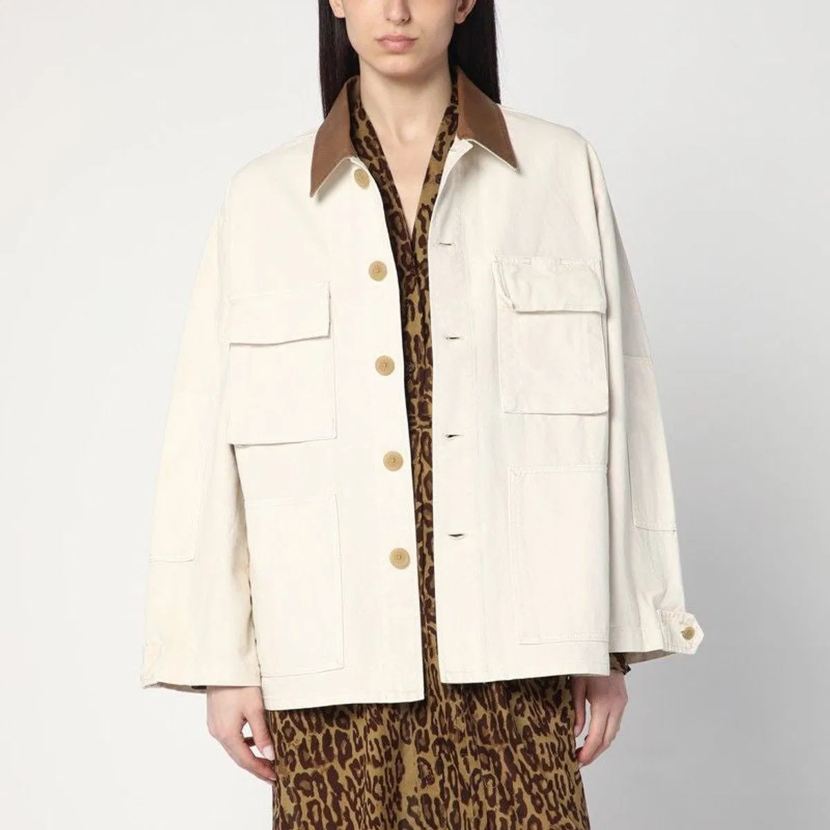 6397 Barn Ivory Jacket In Cotton