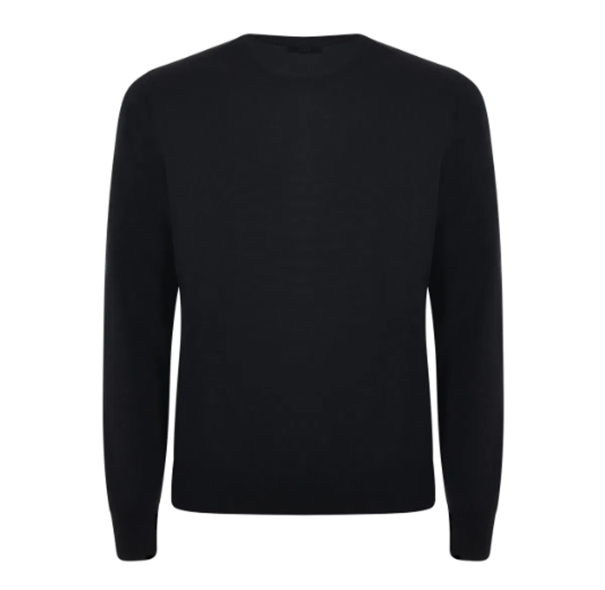 Fay Black Wool Crew Neck Sweater