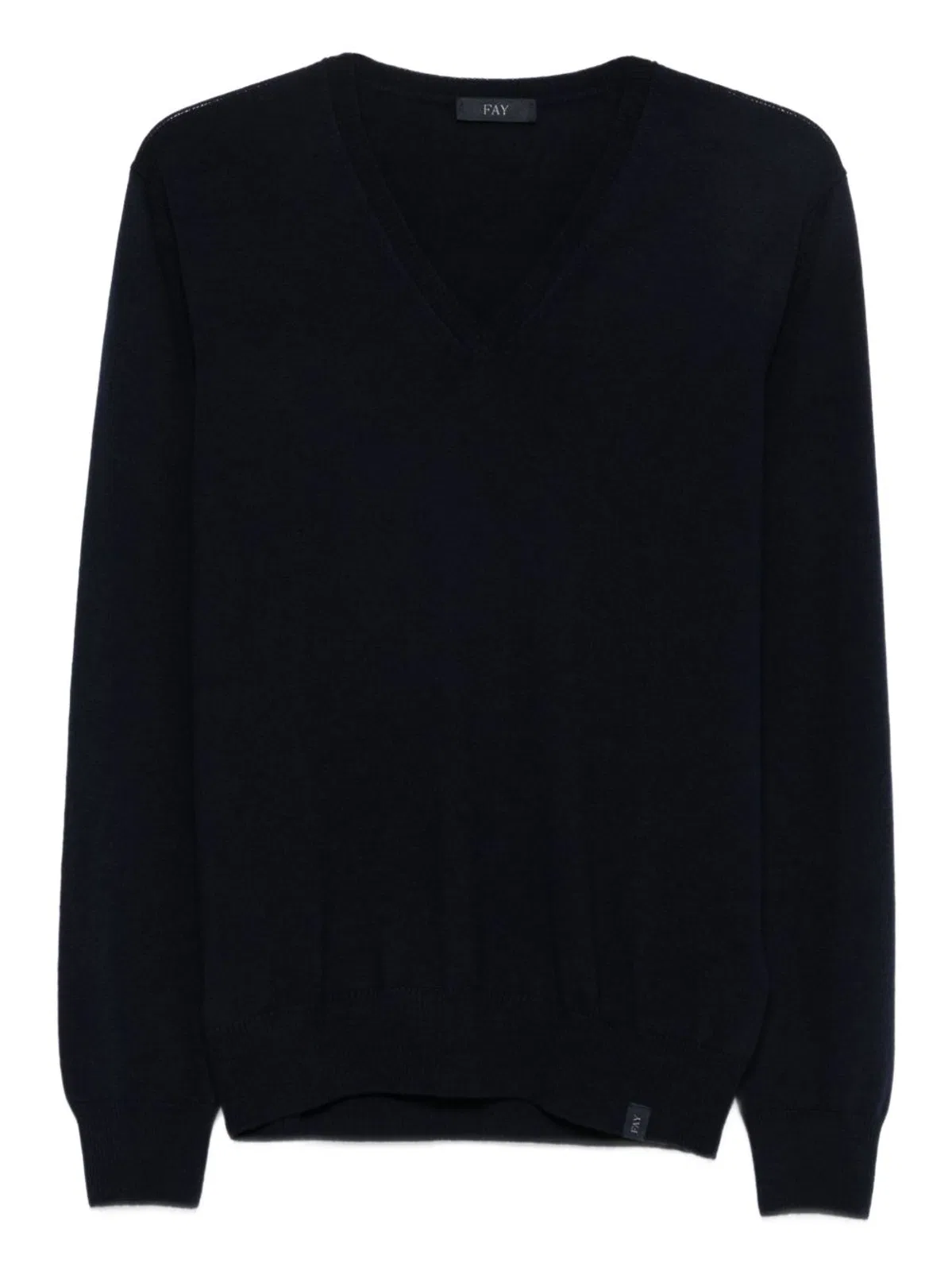 Fay V-Neck Ribbed Sweater