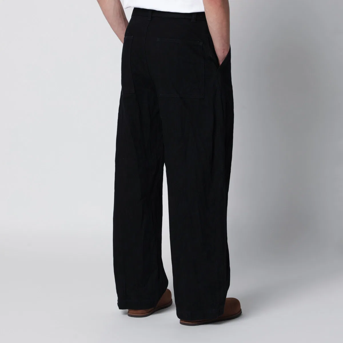 Studio nicholson Now Mid-Rise Jeans In Black Cotton Denim
