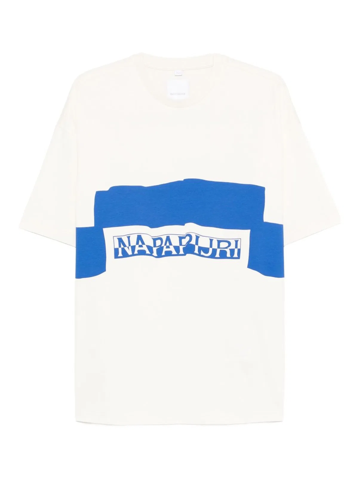 Napapijri Off White Cotton Tee Shirt