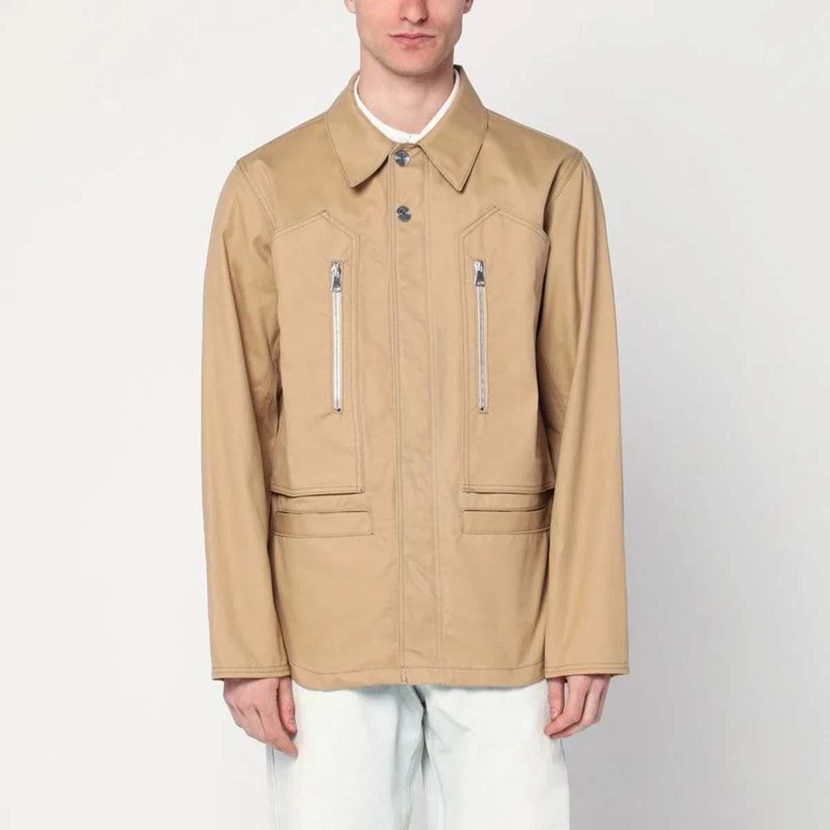 Namacheko Beige Overshirt Jacket In Cotton
