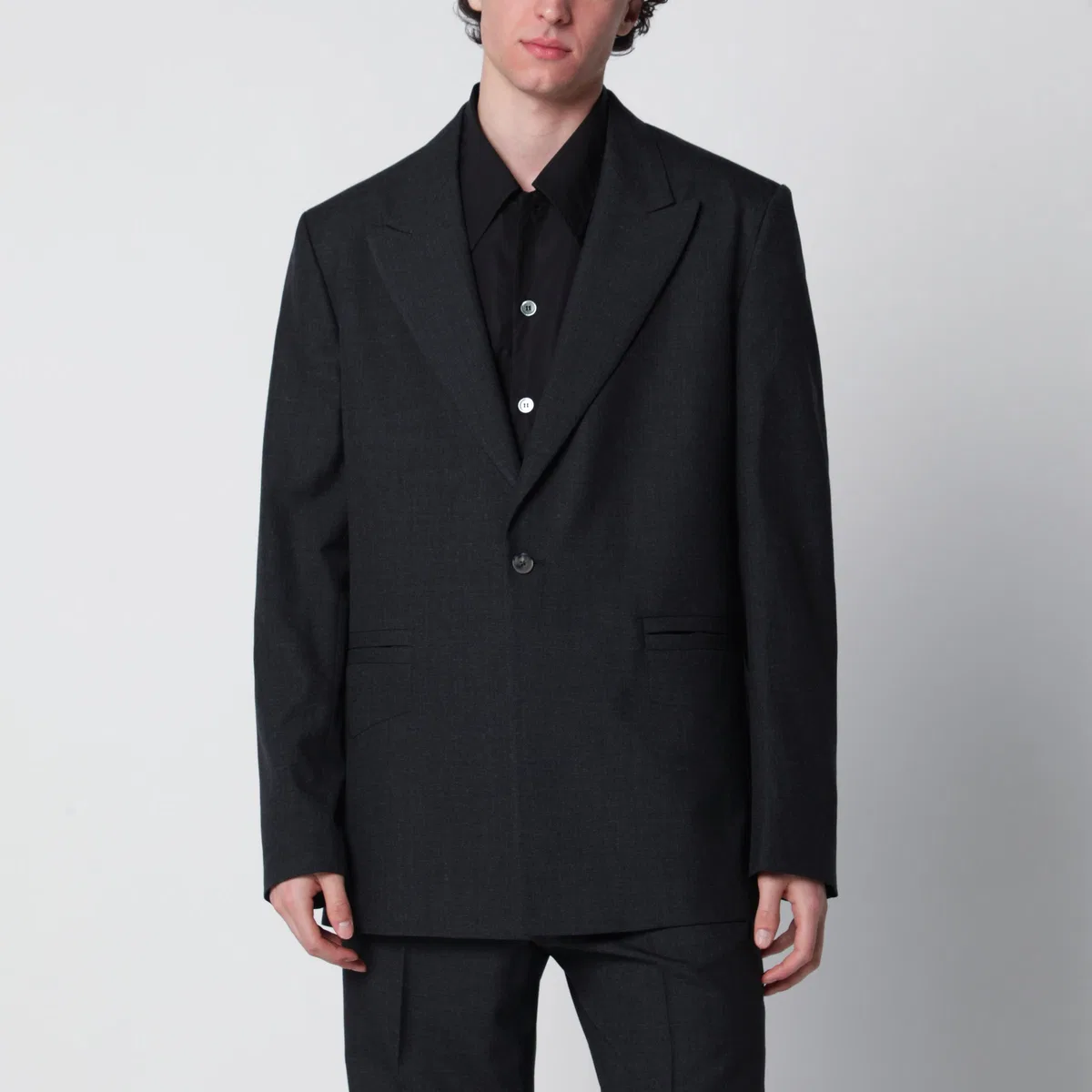 Namacheko Singlebreasted Jacket Grey Pattern In Wo