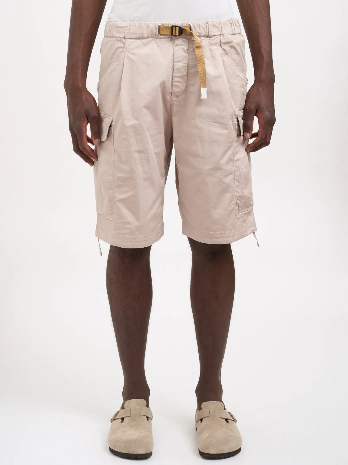 White Sand Bermuda In Cotone Stretch