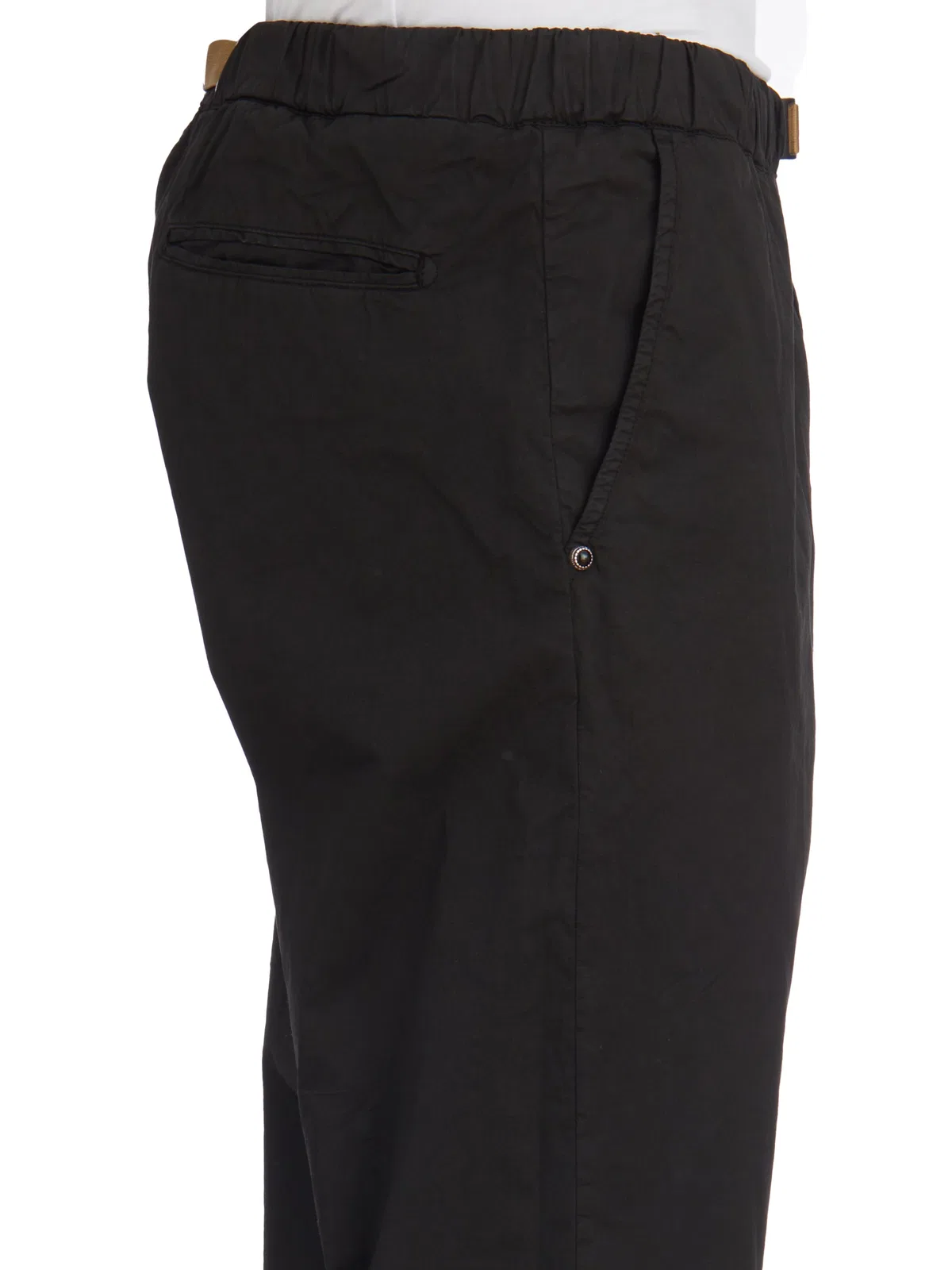 White Sand Stretch Cotton Pants