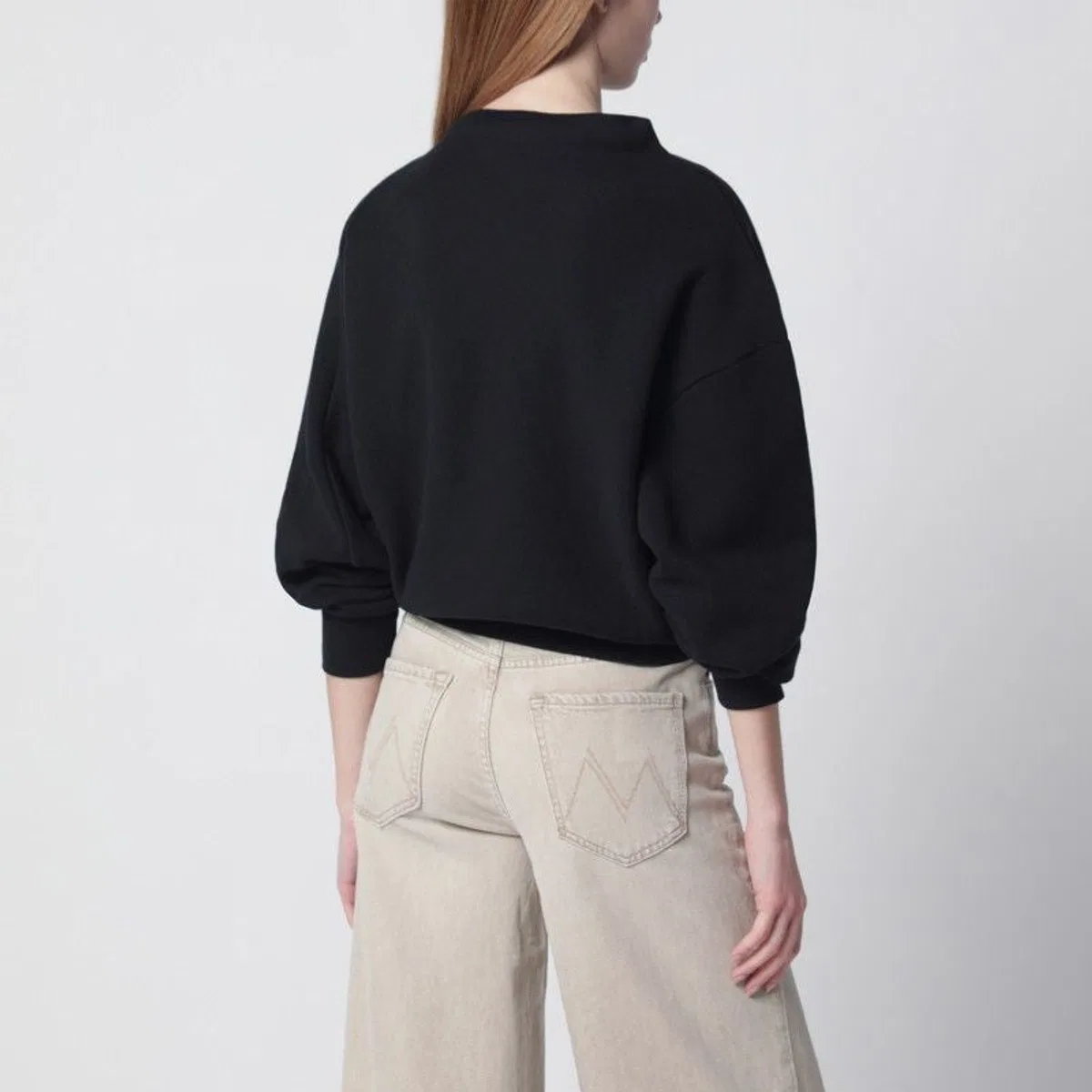6397 Mudcoloured Draped Sweatshirt