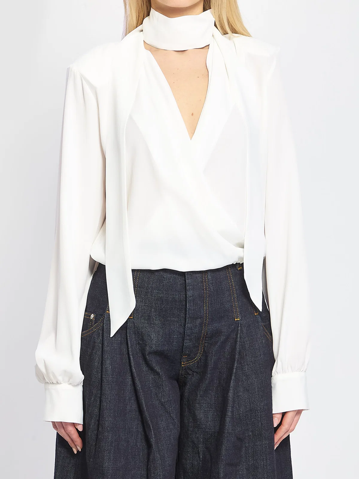 Federica tosi Blusa Incrociata Con Sciarpina