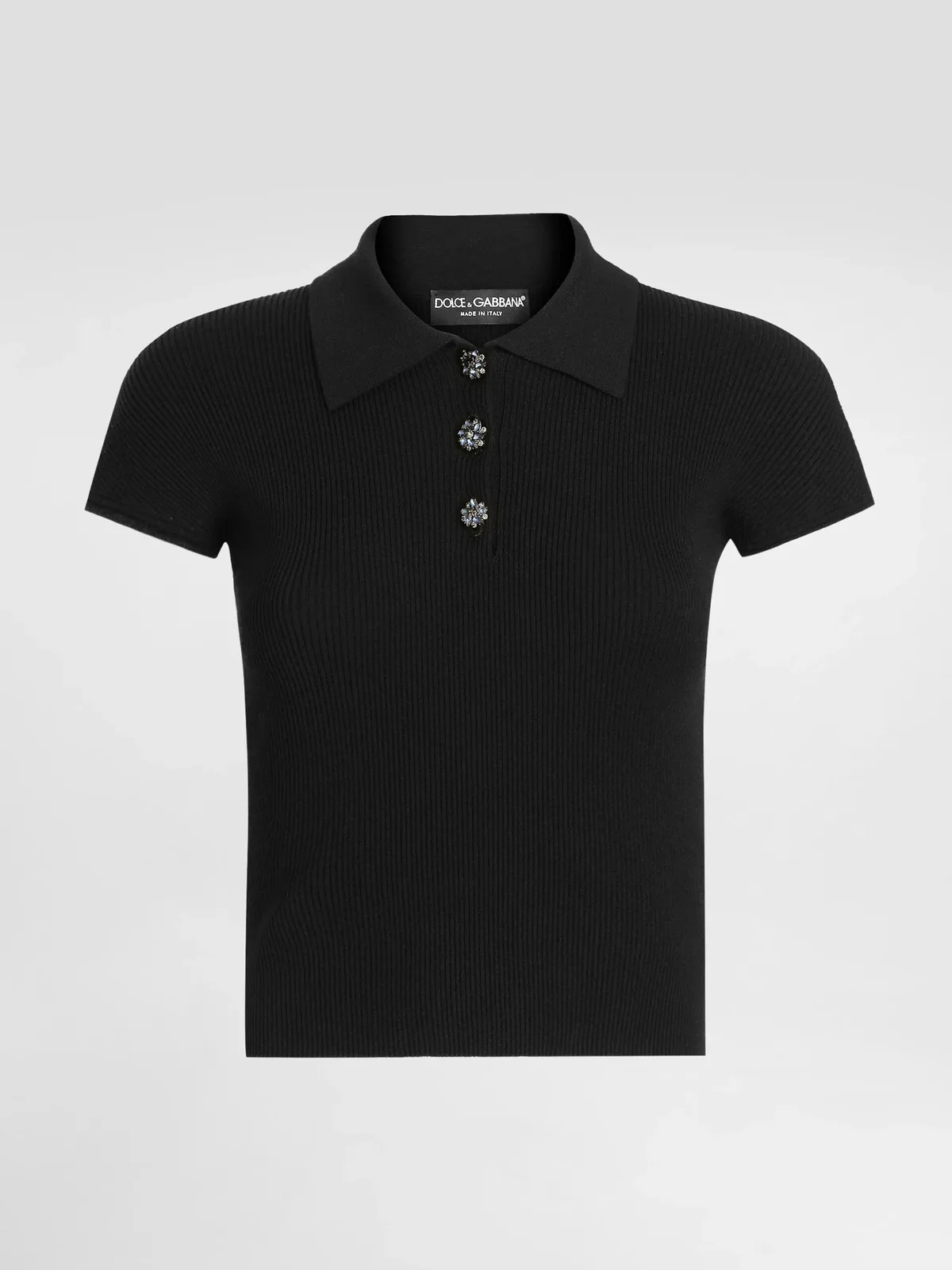 Dolce Gabbana Dolce&Gabbana Ribbed Polo-Style Top