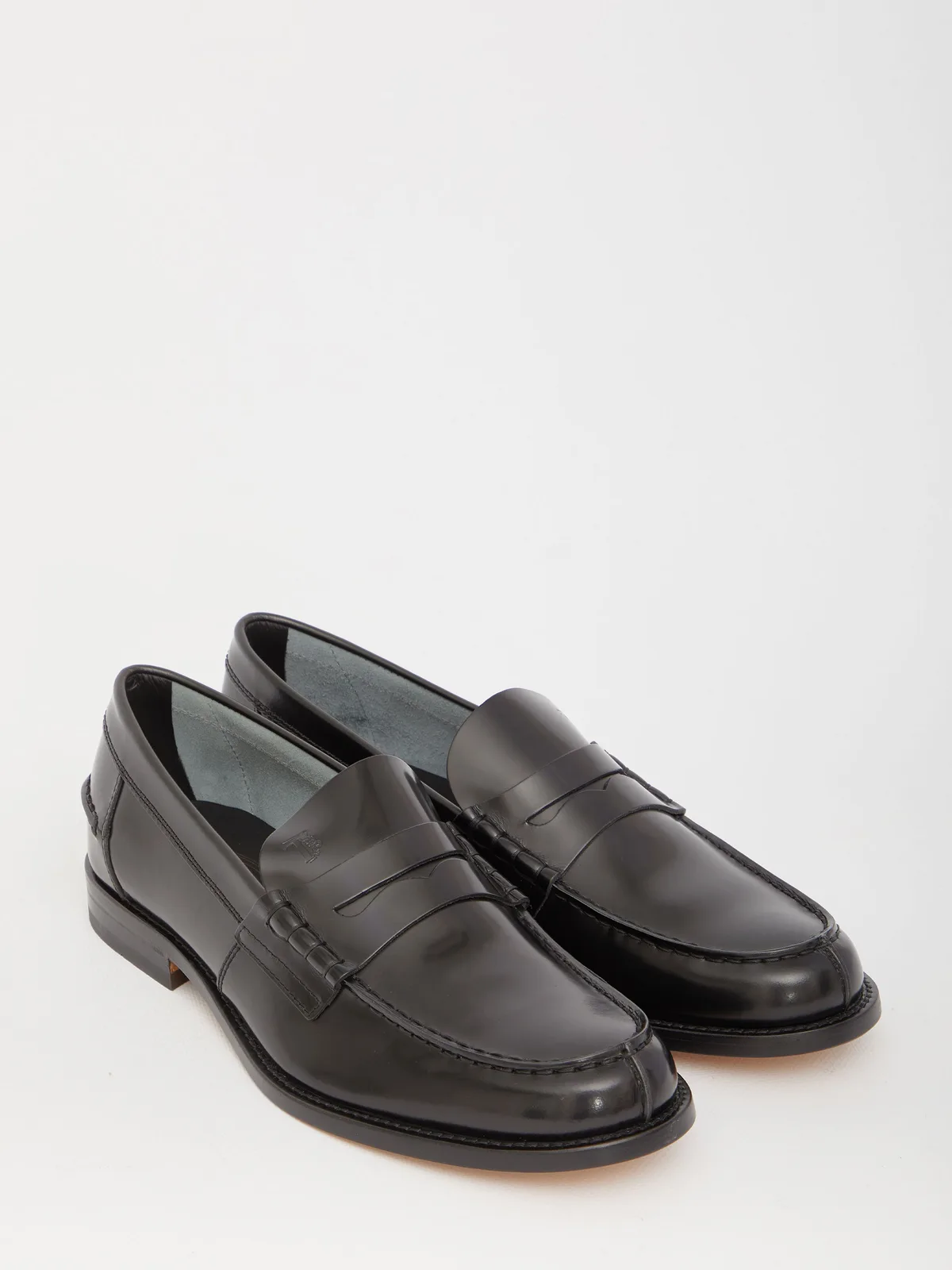 Tod's Black Leather Loafers