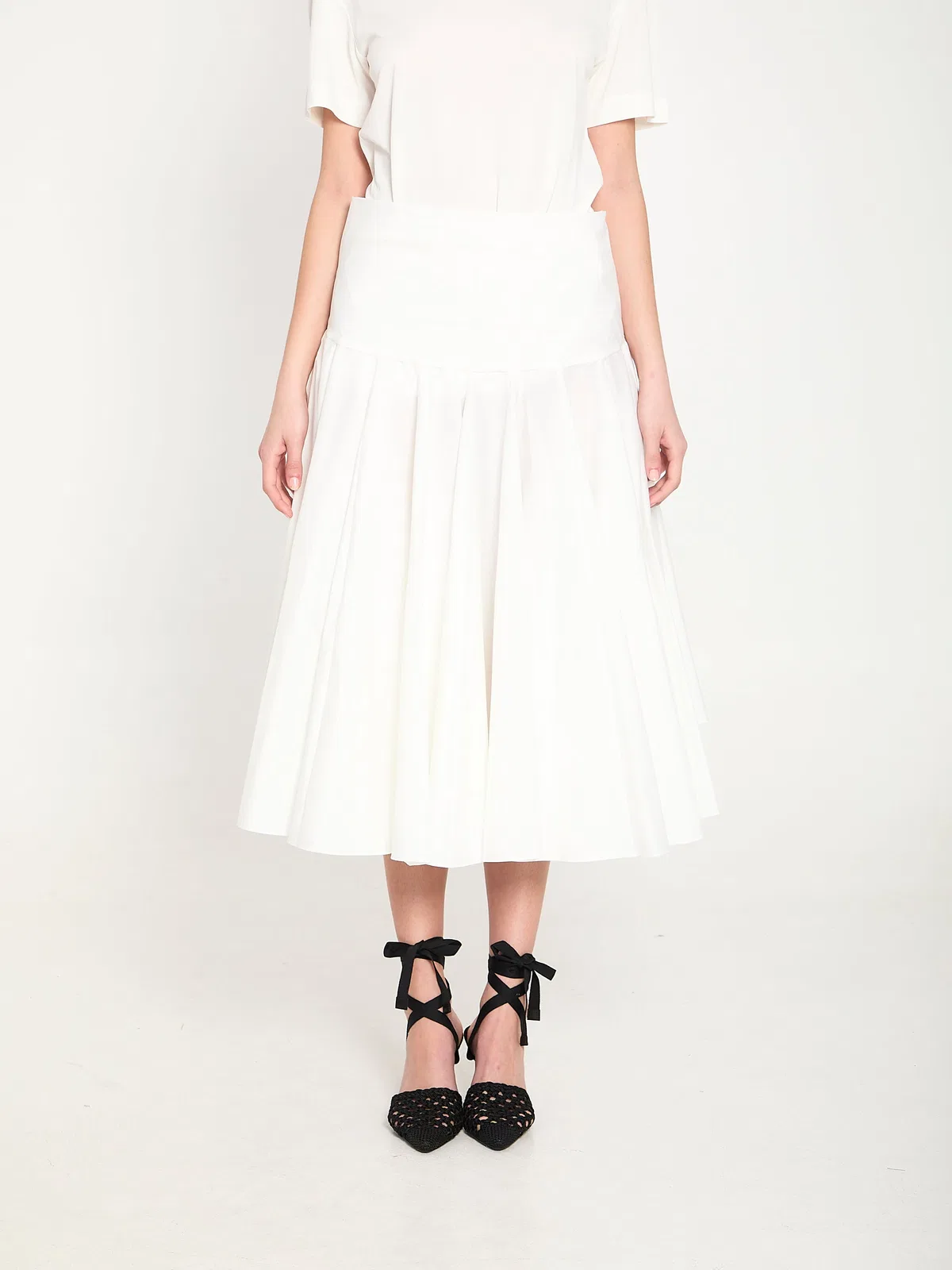 Jacquemus Draped Midi Skirt With Godet