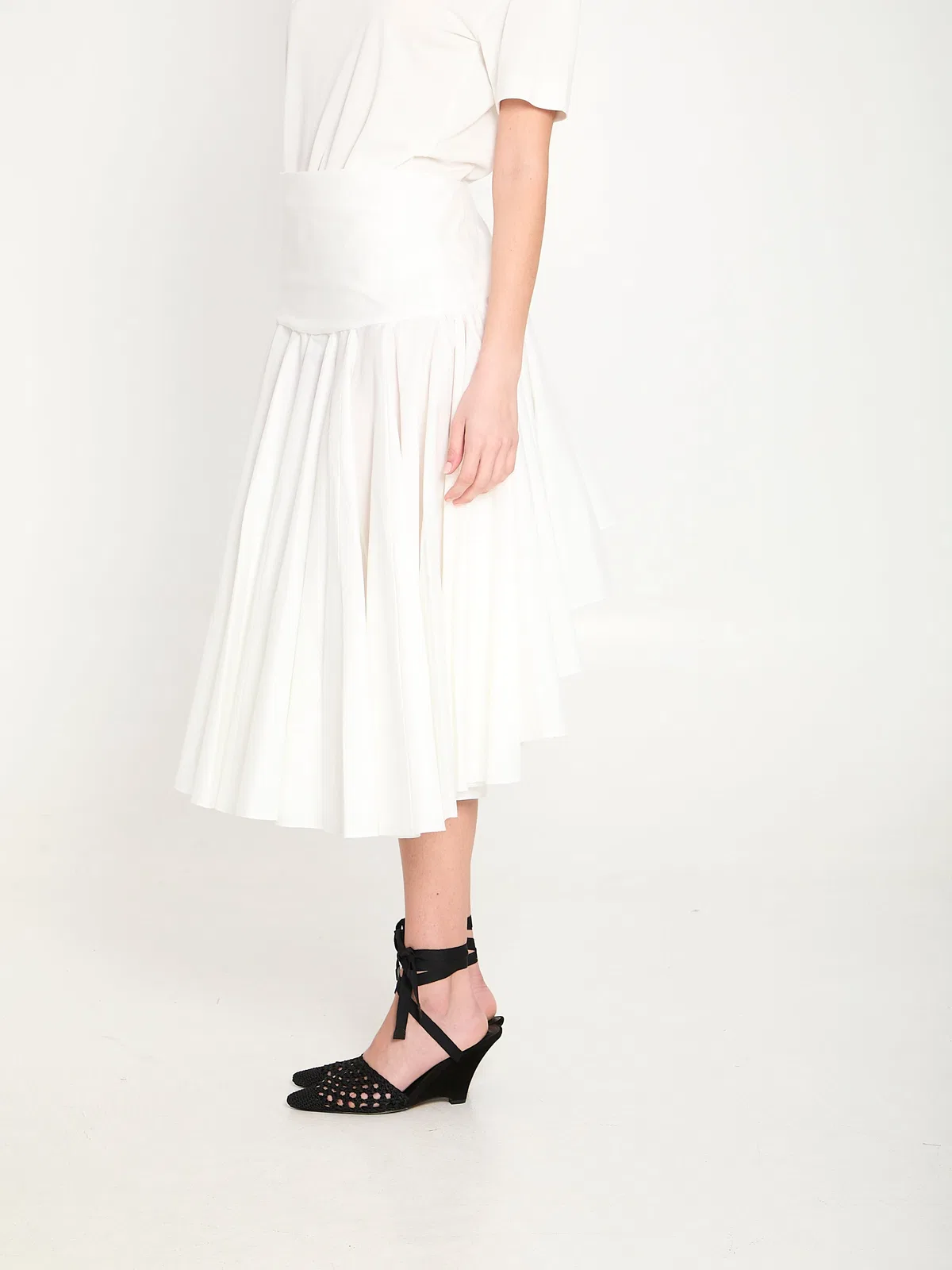 Jacquemus Draped Midi Skirt With Godet
