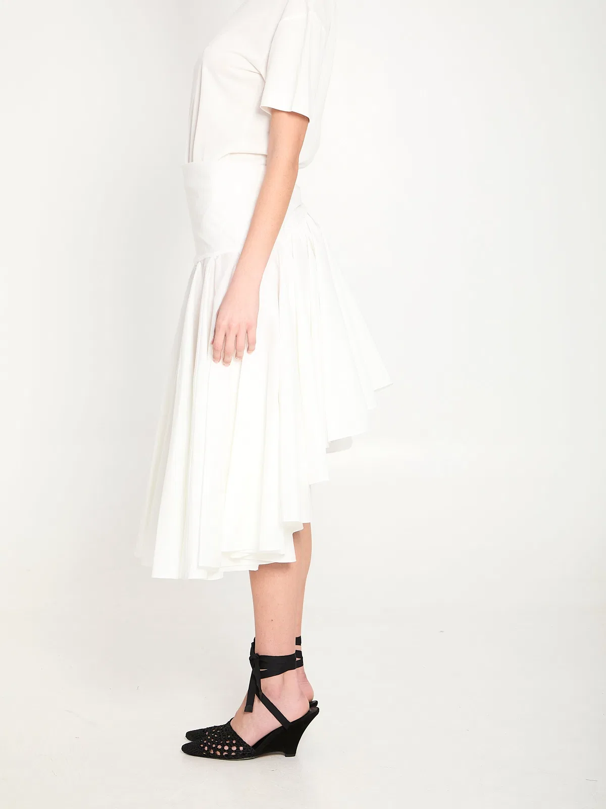 Jacquemus Draped Midi Skirt With Godet