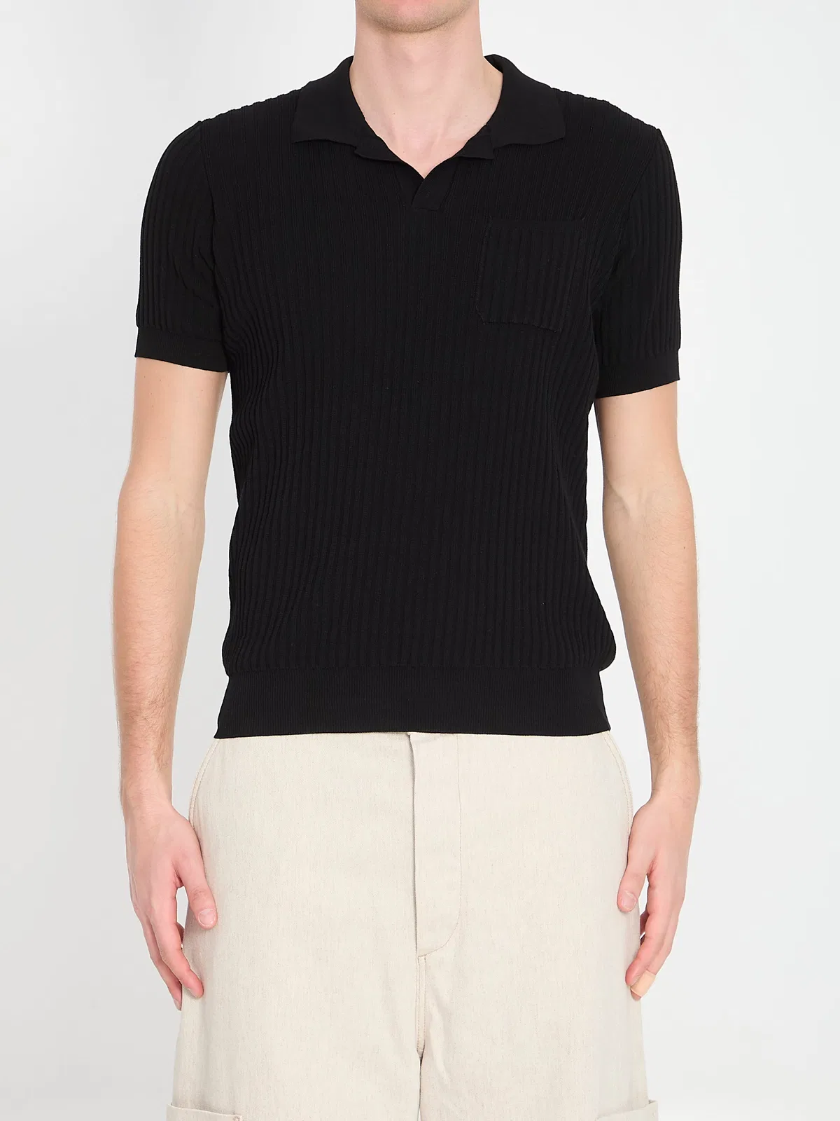 Roberto collina Ribbed Polo Shirt