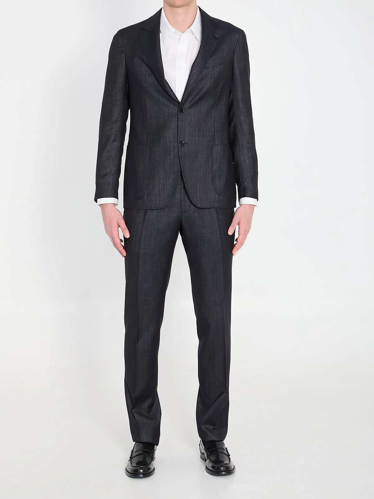 Lardini Single-Breasted Wool Blend Suit
