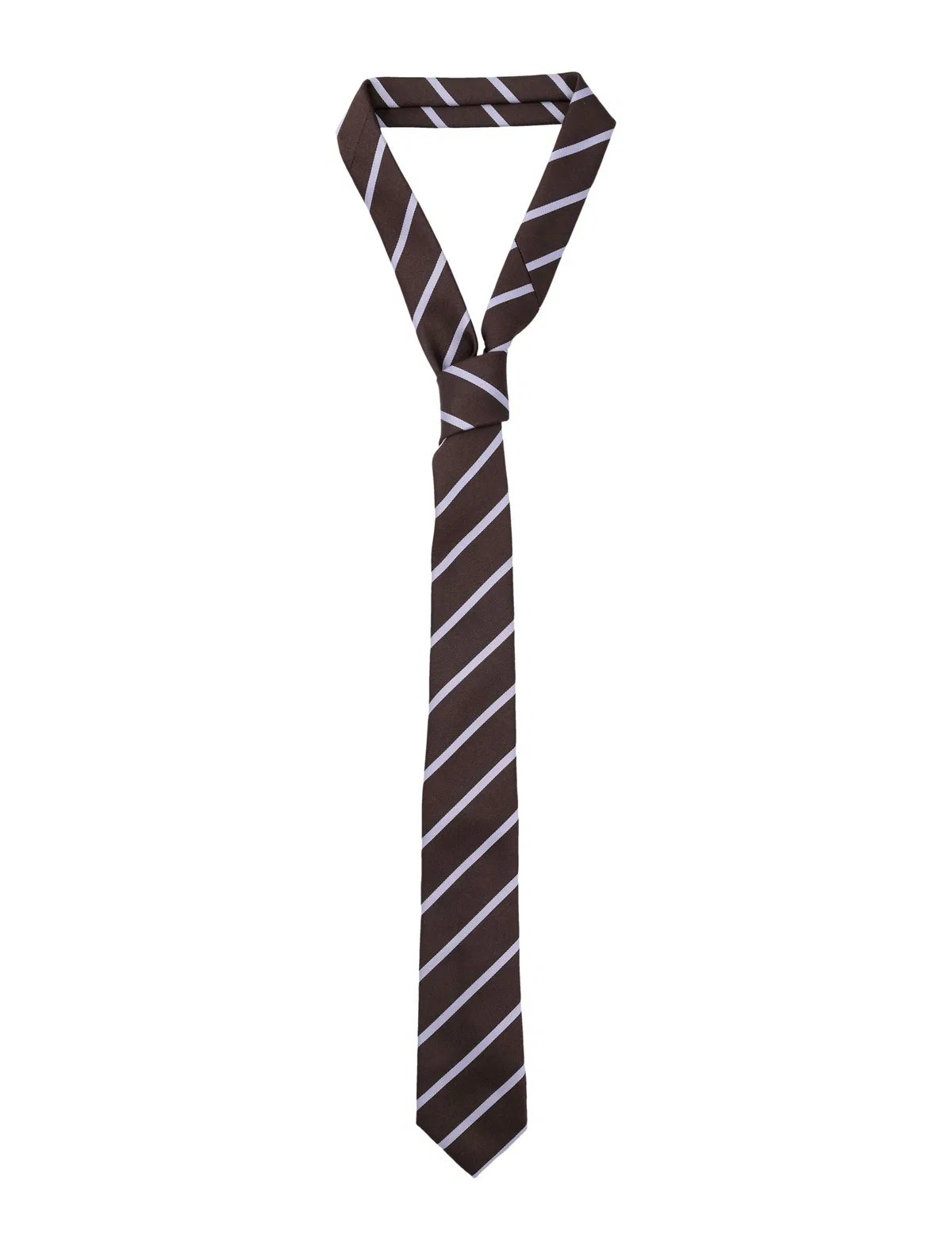 The Frankie Shop Lene Brown Striped Tie