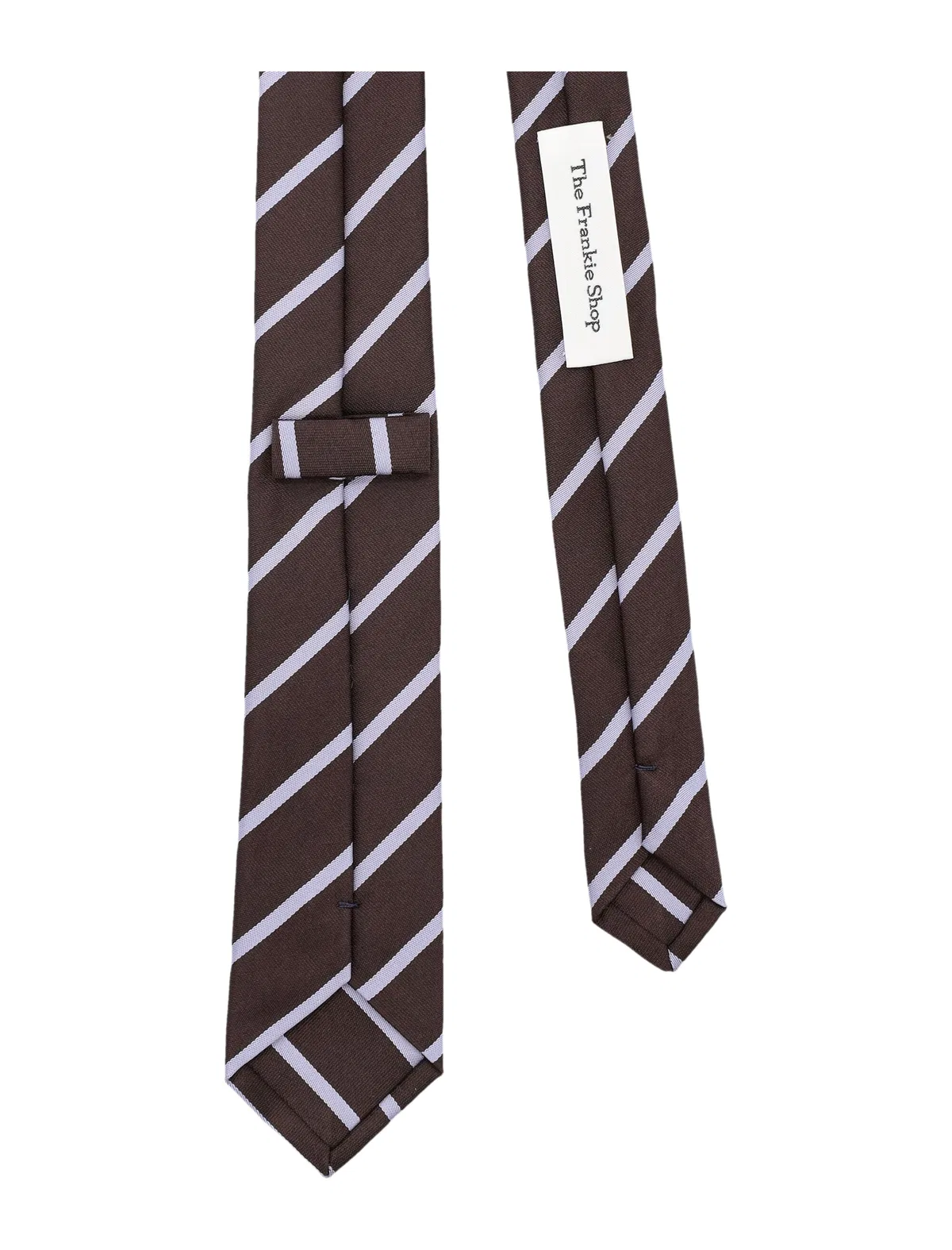 The Frankie Shop Lene Brown Striped Tie