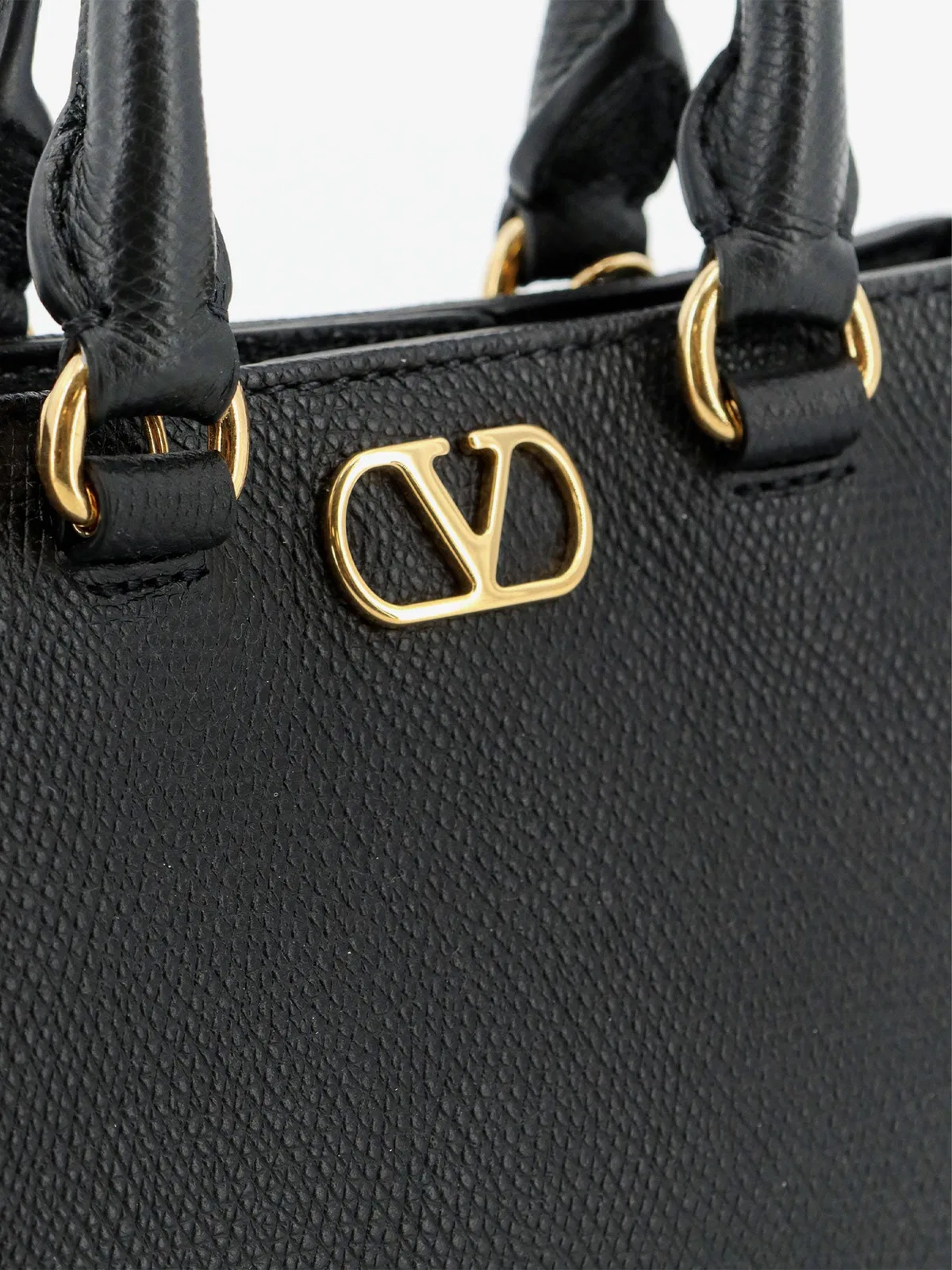 Valentino Garavani Vlogo Signature Mini Bag In Grainy Calfs