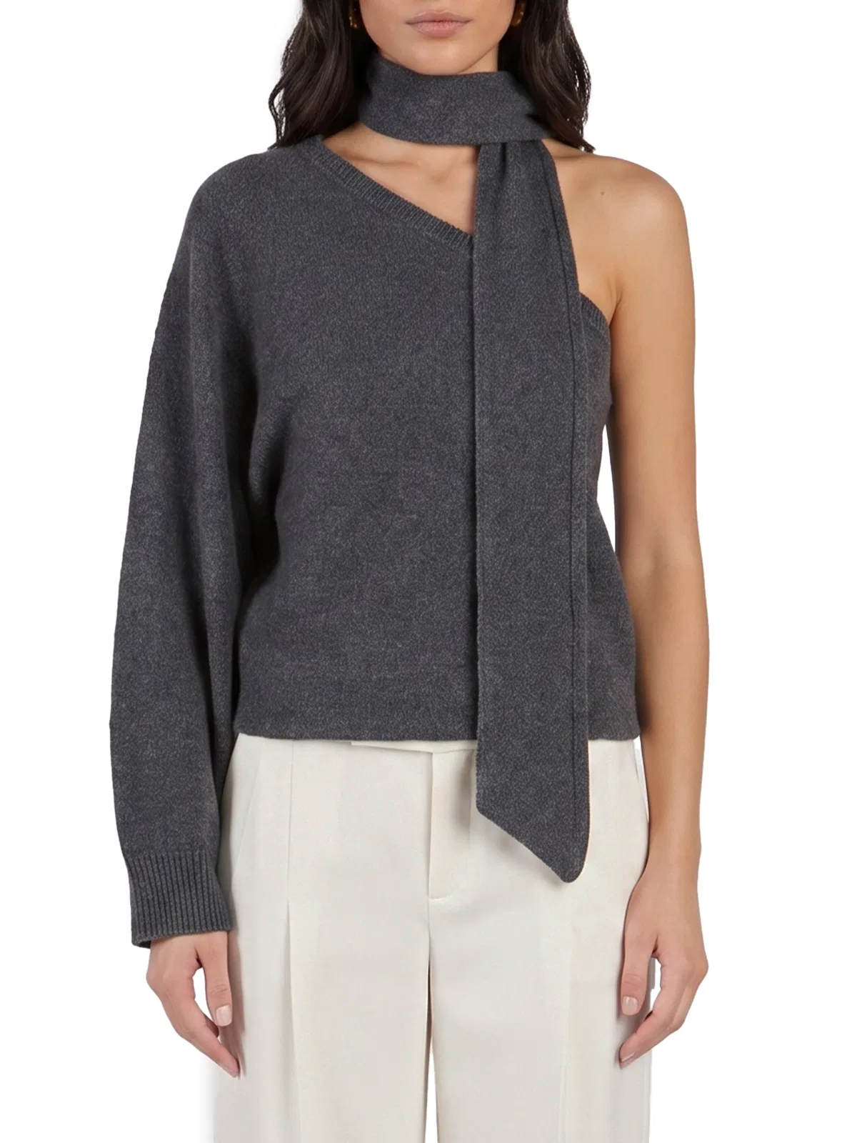 Federica tosi One-Shoulder Top With Scarf Detail