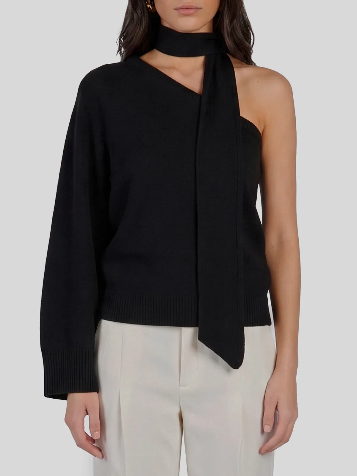 Federica tosi One-Shoulder Top With Scarf Detail
