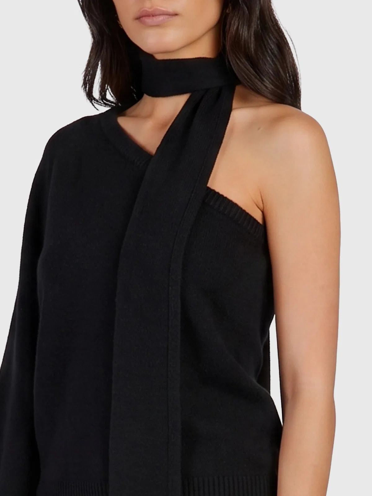 Federica tosi One-Shoulder Top With Scarf Detail